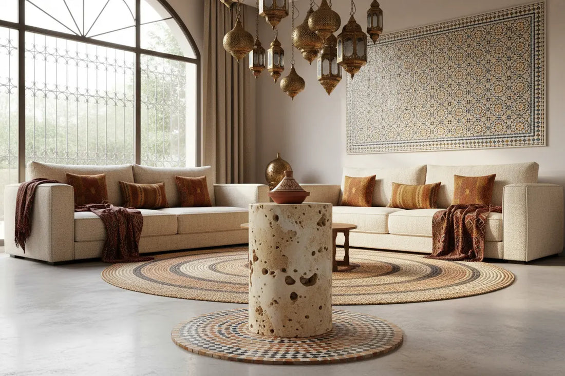 Colonne travertin : guide complet pour choisir la bonne dimension intérieur Hawali Home