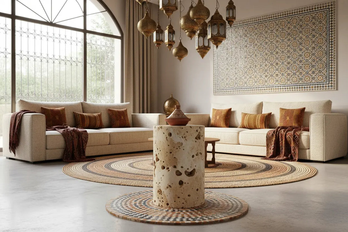 Colonne travertin : guide complet pour choisir la bonne dimension intérieur Hawali Home