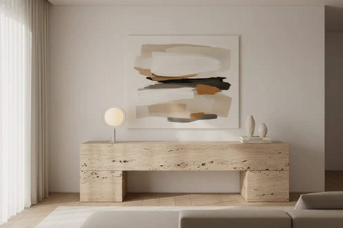 Console-travertin-7-astuces-pour-l-intégrer-dans-un-intérieur-contemporain Hawali Home