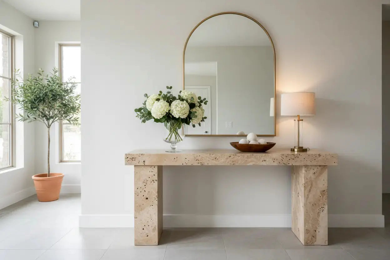 Console travertin : 7 astuces pour bien choisir votre meuble élégant Hawali Home