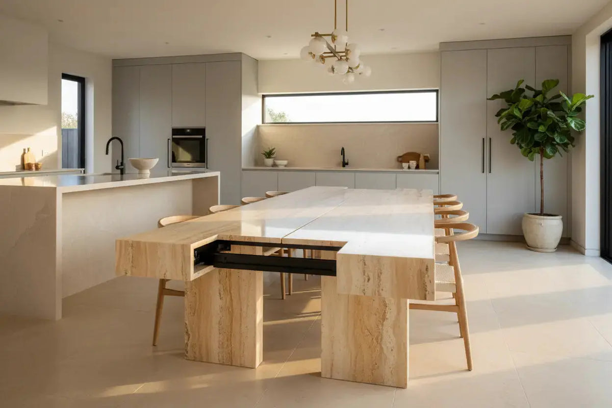 Table à manger travertin extensible : guide complet pour bien choisir Hawali Home