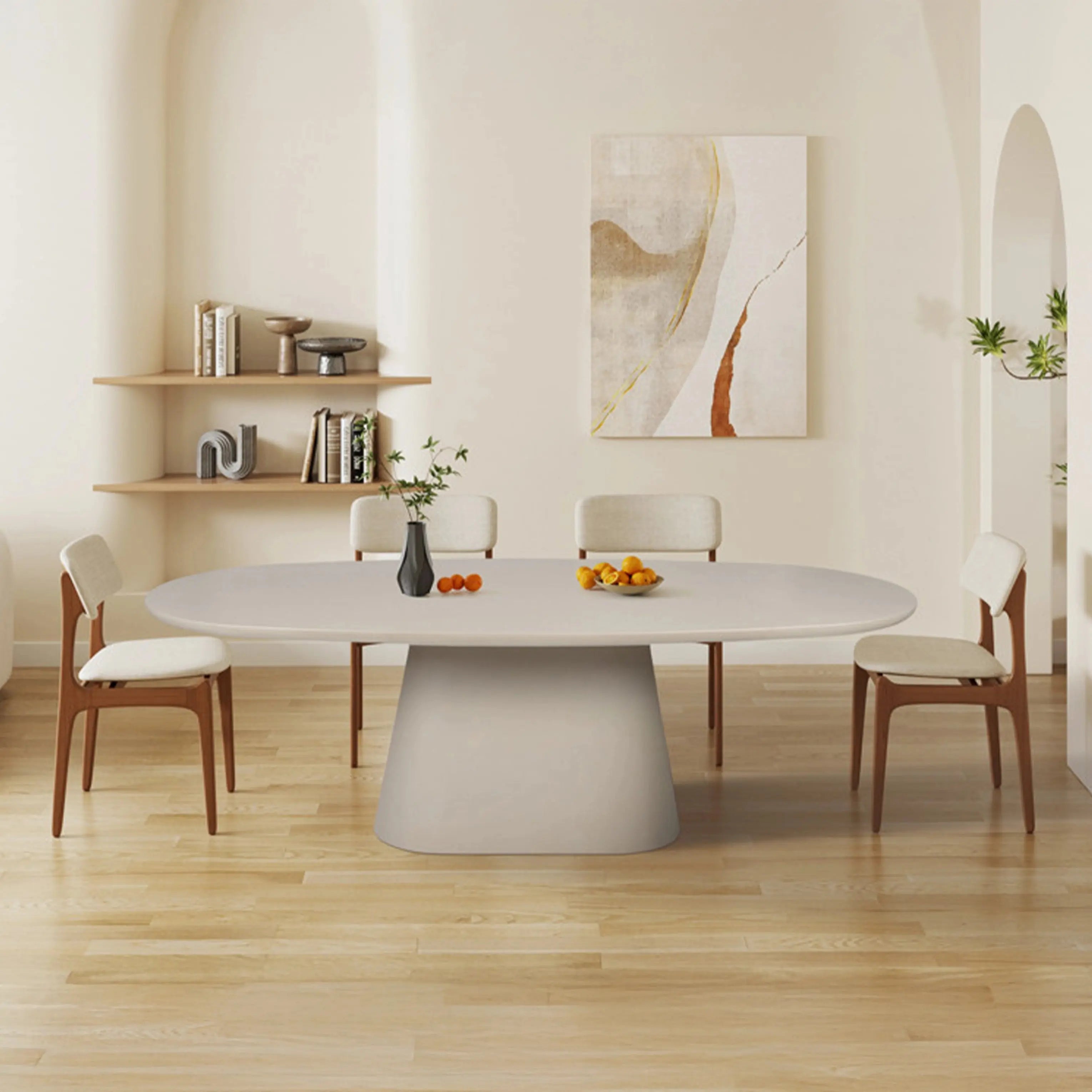 Table à manger Effet Ciment SCARLETT - 220 cm Hawali Home