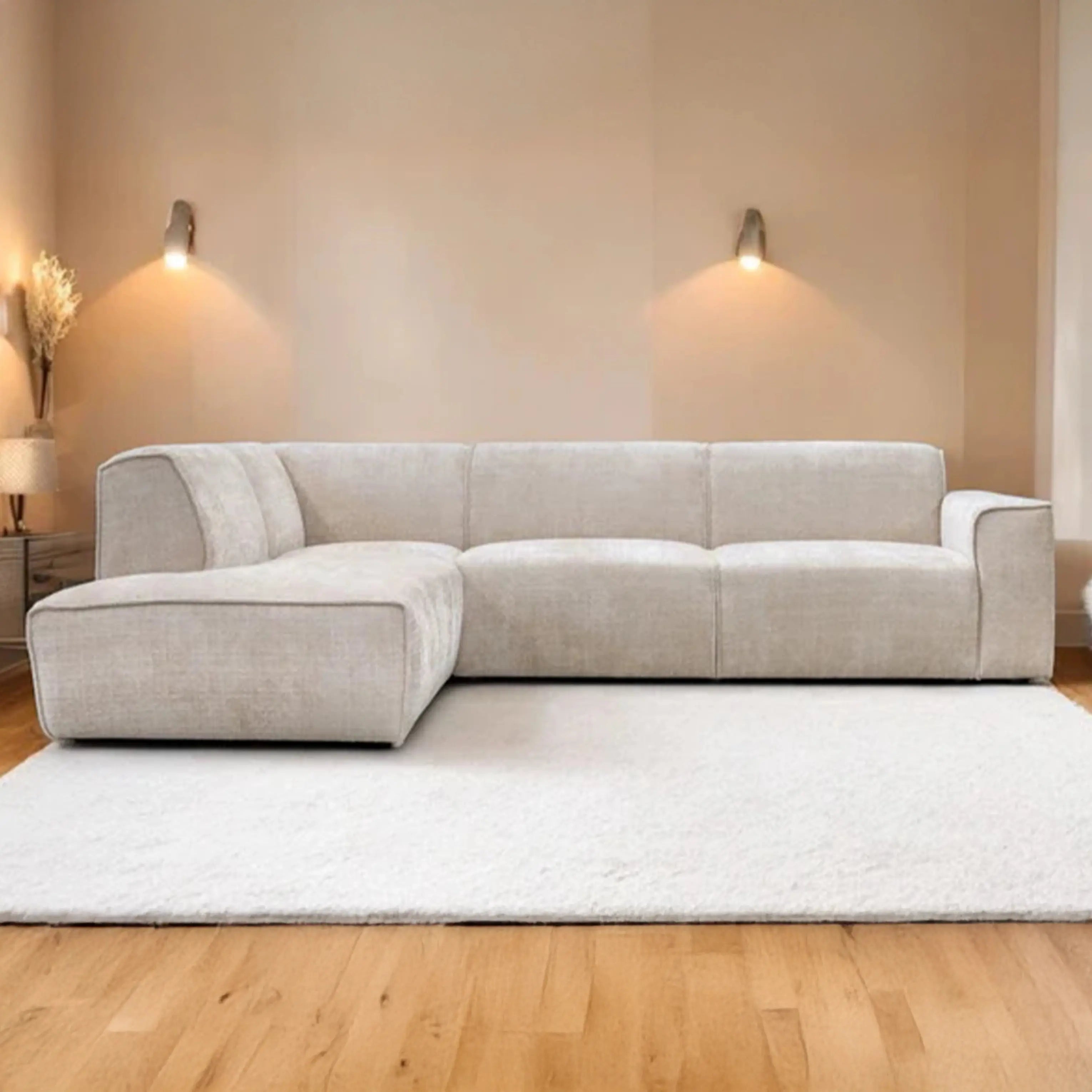 Canapé d'angle Tissu Marbella CHLOE - 288 x 213 cm Hawali Home