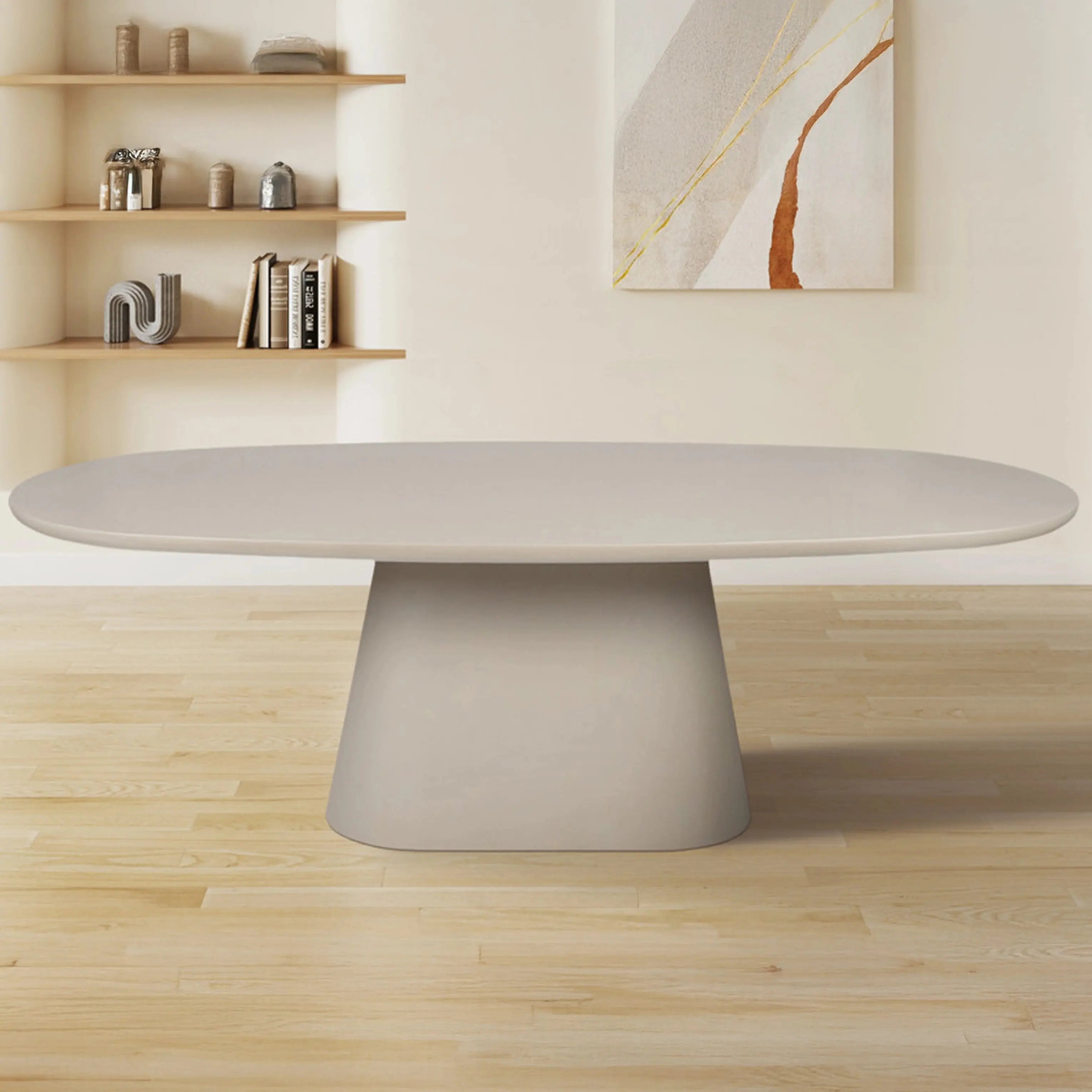 Table à manger Effet Ciment SCARLETT - 220 cm Hawali Home