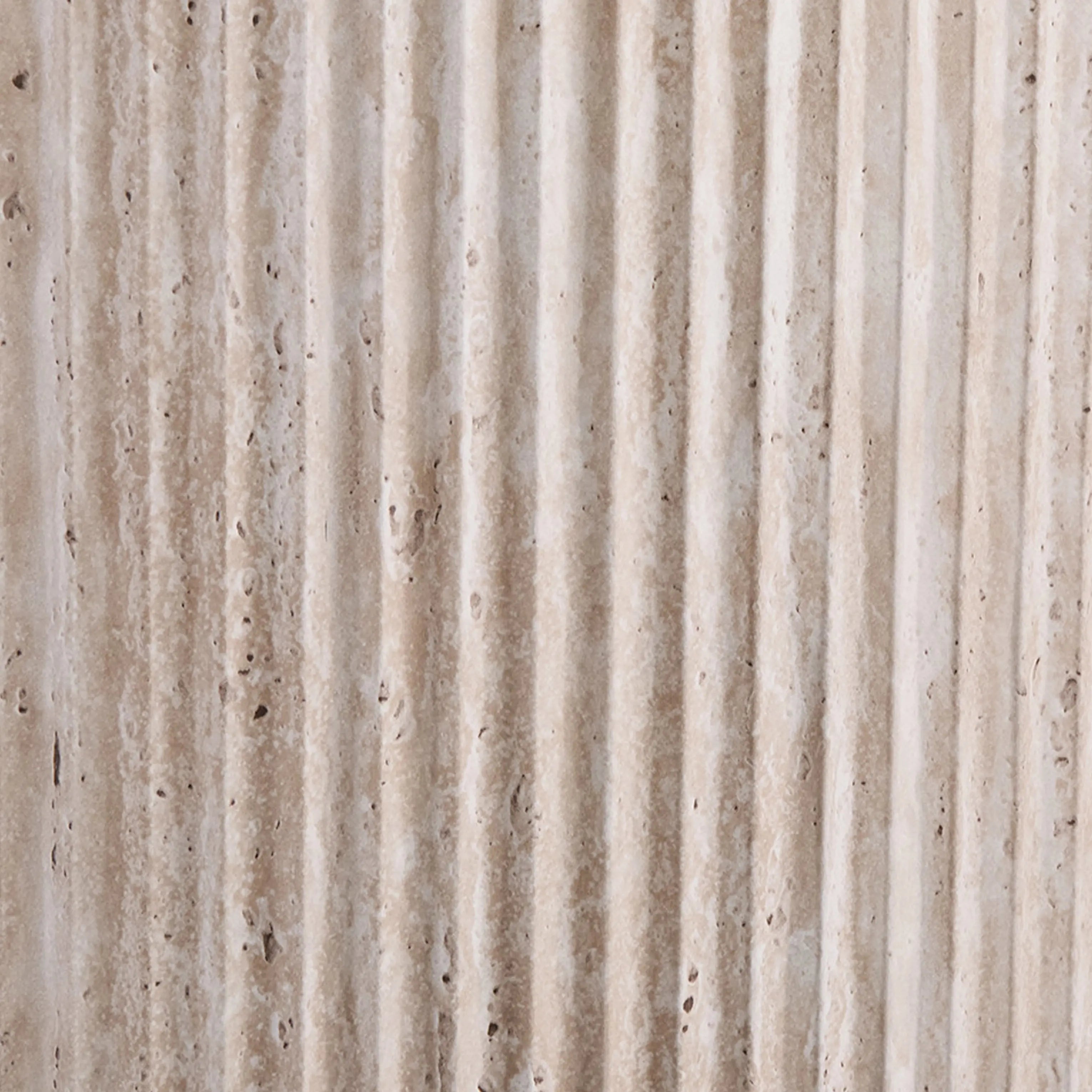 Table à Manger Ovale Effet Travertin Beige EPURE - 200 cm Hawali Home