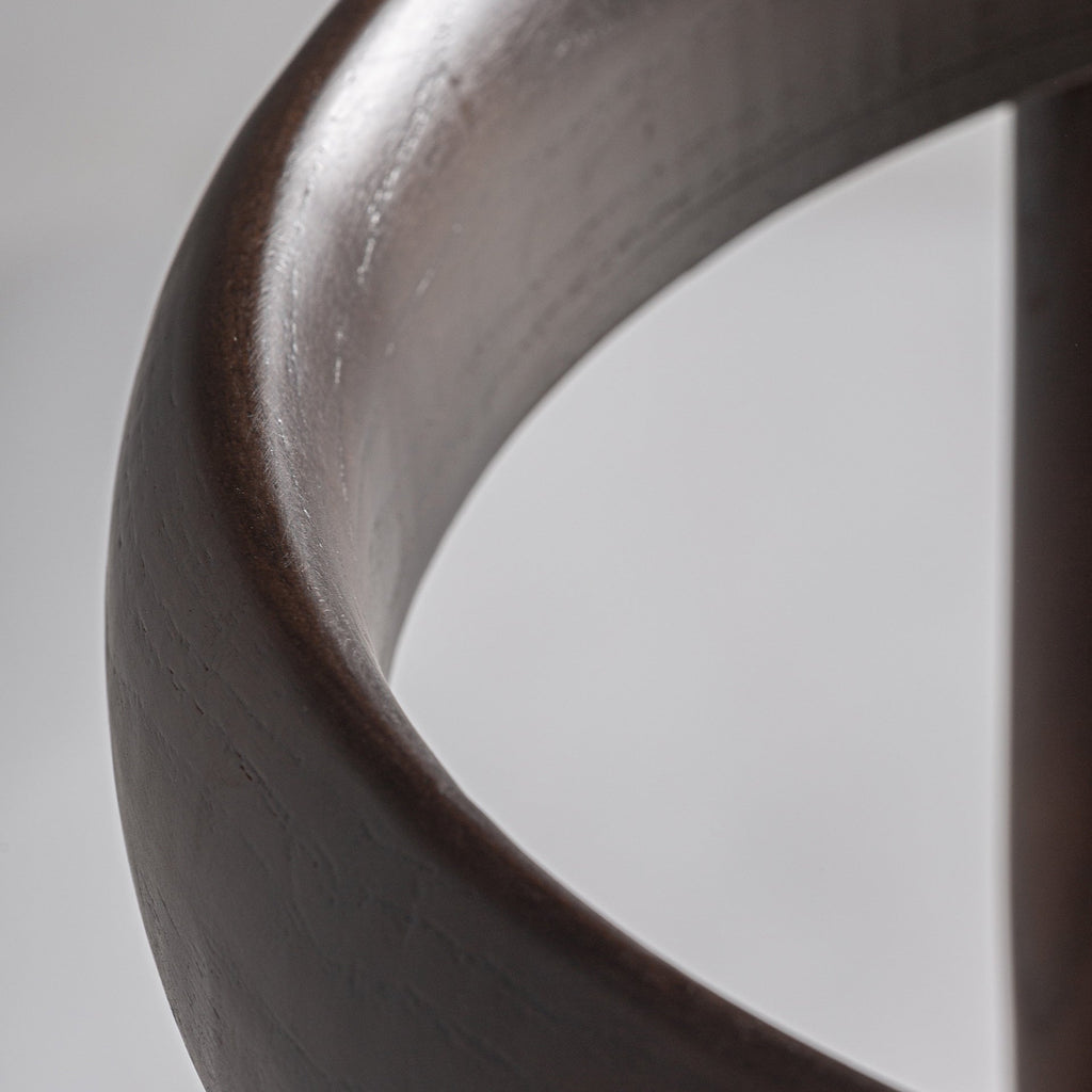 Chaise de Salle à Manger avec Accoudoirs en Bois d'Orme Couleur Wenge LEYNIE - 52 x 54 cm KODU