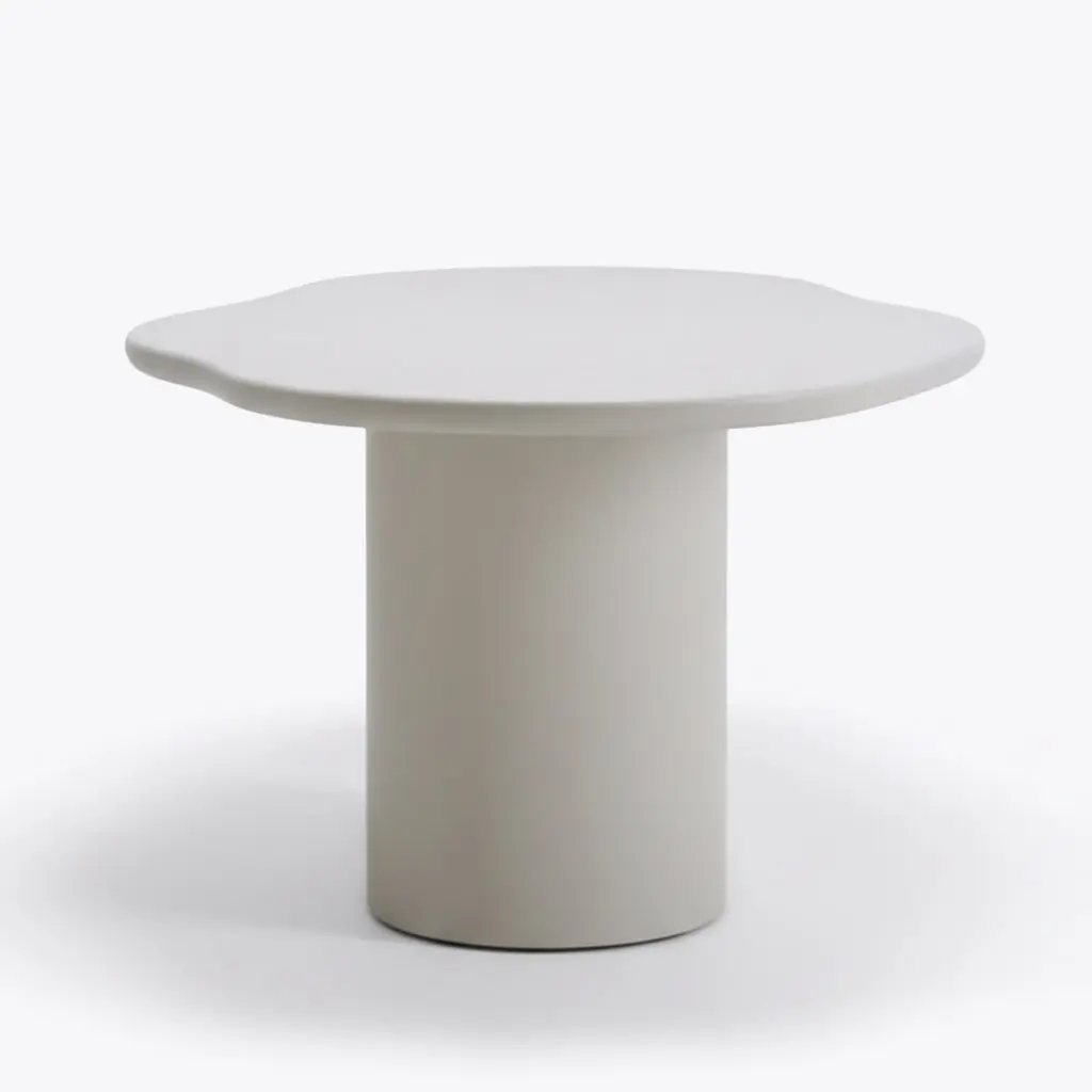 Table à Manger Asymétrique en Béton Ciré AURA - De 160 à 220 cm Hawali Home