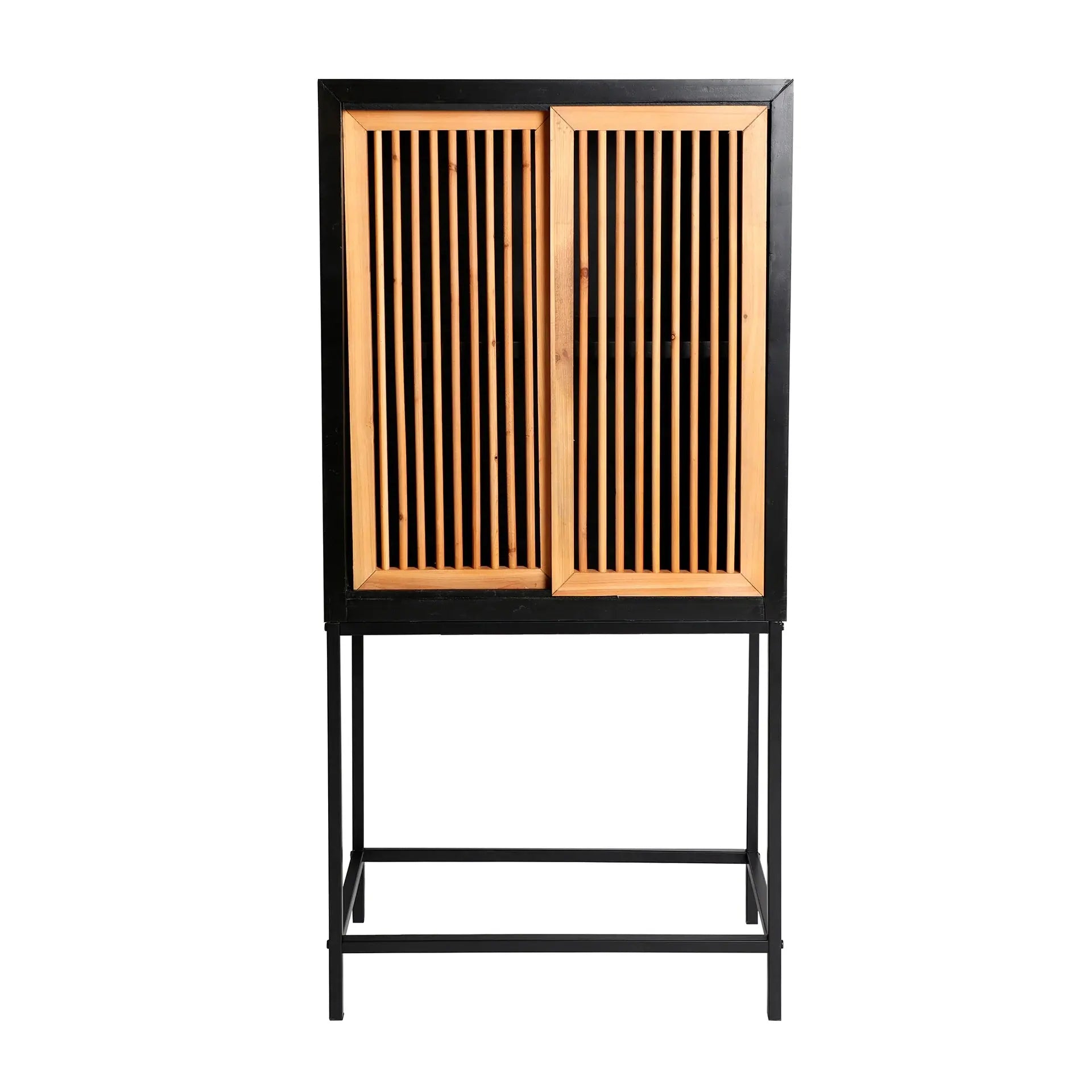 Armoire 2 Portes en Bois Clair LOMQUI - 140 cm KODU