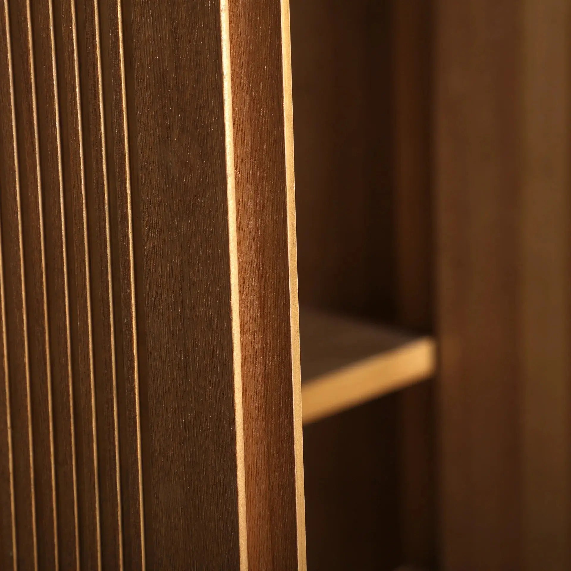 Armoire 2 Portes en Bois de Frêne Brun COPENHAGUE - 150 cm KODU