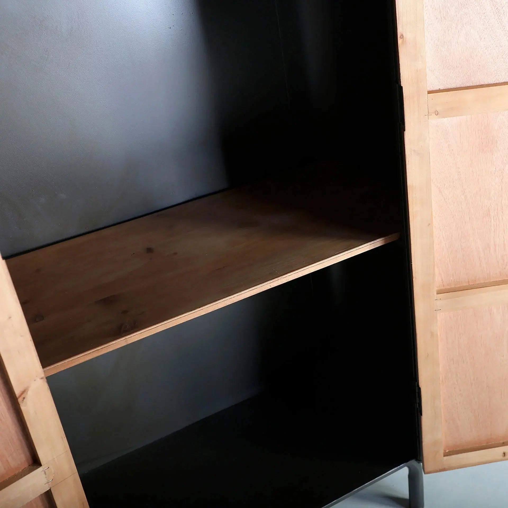 Armoire 2 Portes en Bois de Sapin et Métal BRIEC - 171 cm KODU