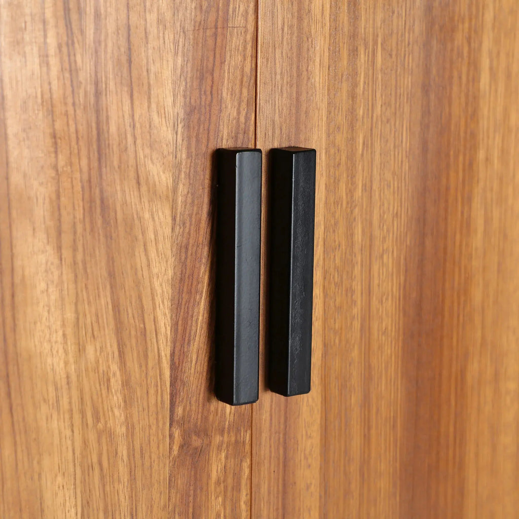 Armoire 2 Portes en Bois de Sapin et Métal LAURIS - 160 cm KODU