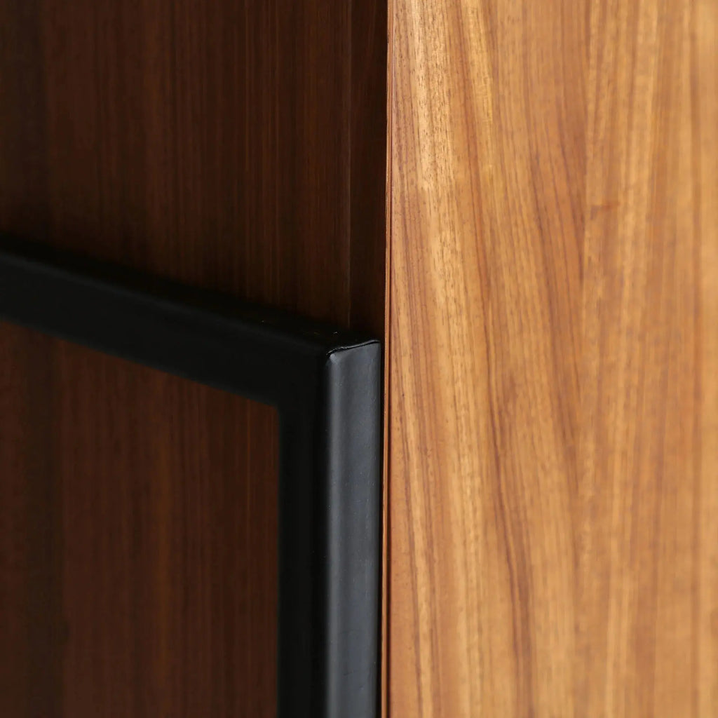 Armoire 2 Portes en Bois de Sapin et Métal LAURIS - 160 cm KODU