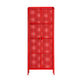 Armoire 2 Portes en Métal Rouge ARVERT - 180 cm KODU