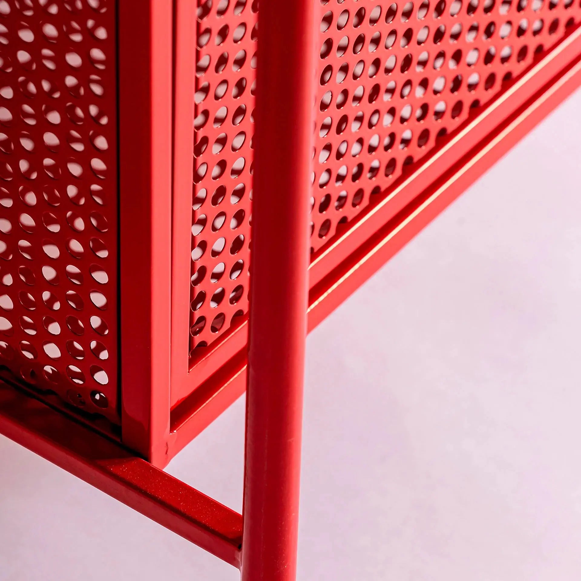 Armoire 2 Portes en Métal Rouge ARVERT - 180 cm KODU