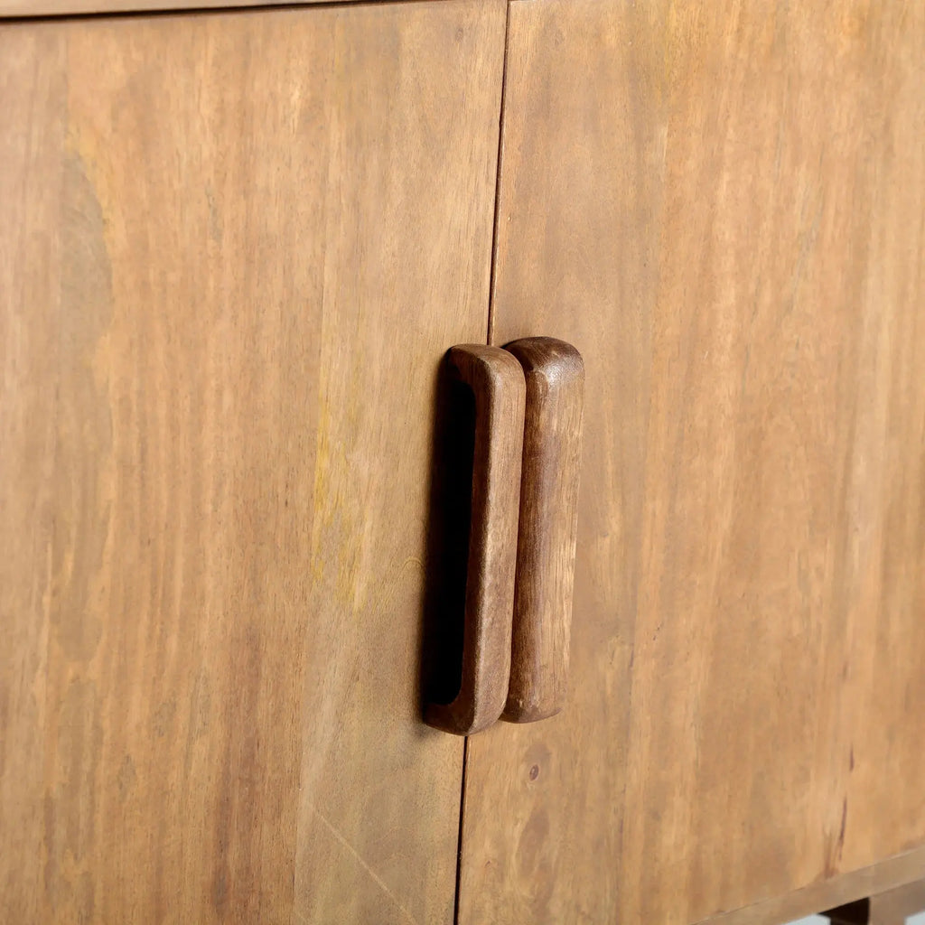 Armoire 4 Portes en Bois de Manguier Naturel TREVOUX - 160 cm KODU