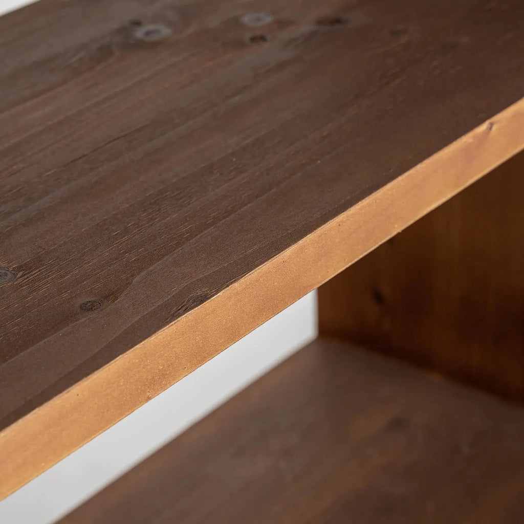 Bibliothèque 2 Portes en Bois de Frêne et Métal DIKEBUS - 100 cm KODU