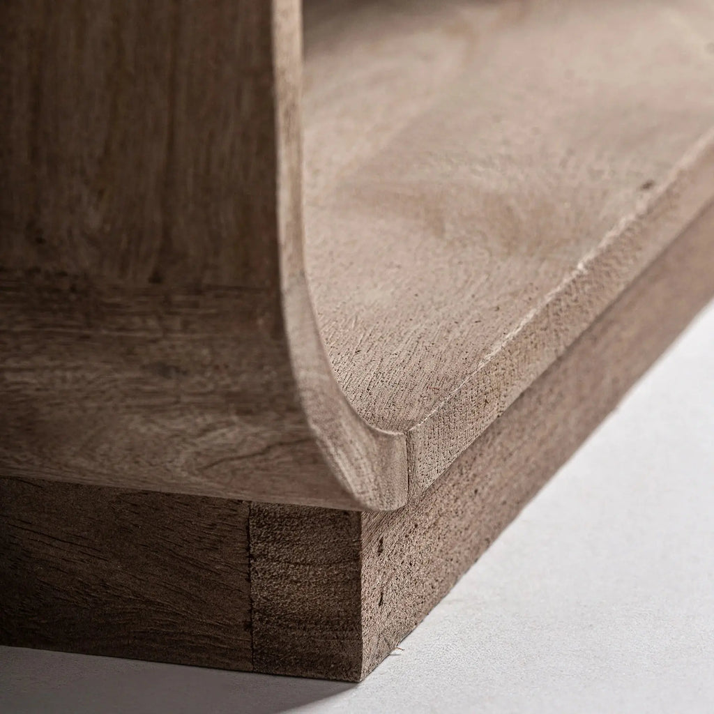 Bibliothèque Asymétrique en Bois de Manguier Marron GRID - 202 cm KODU