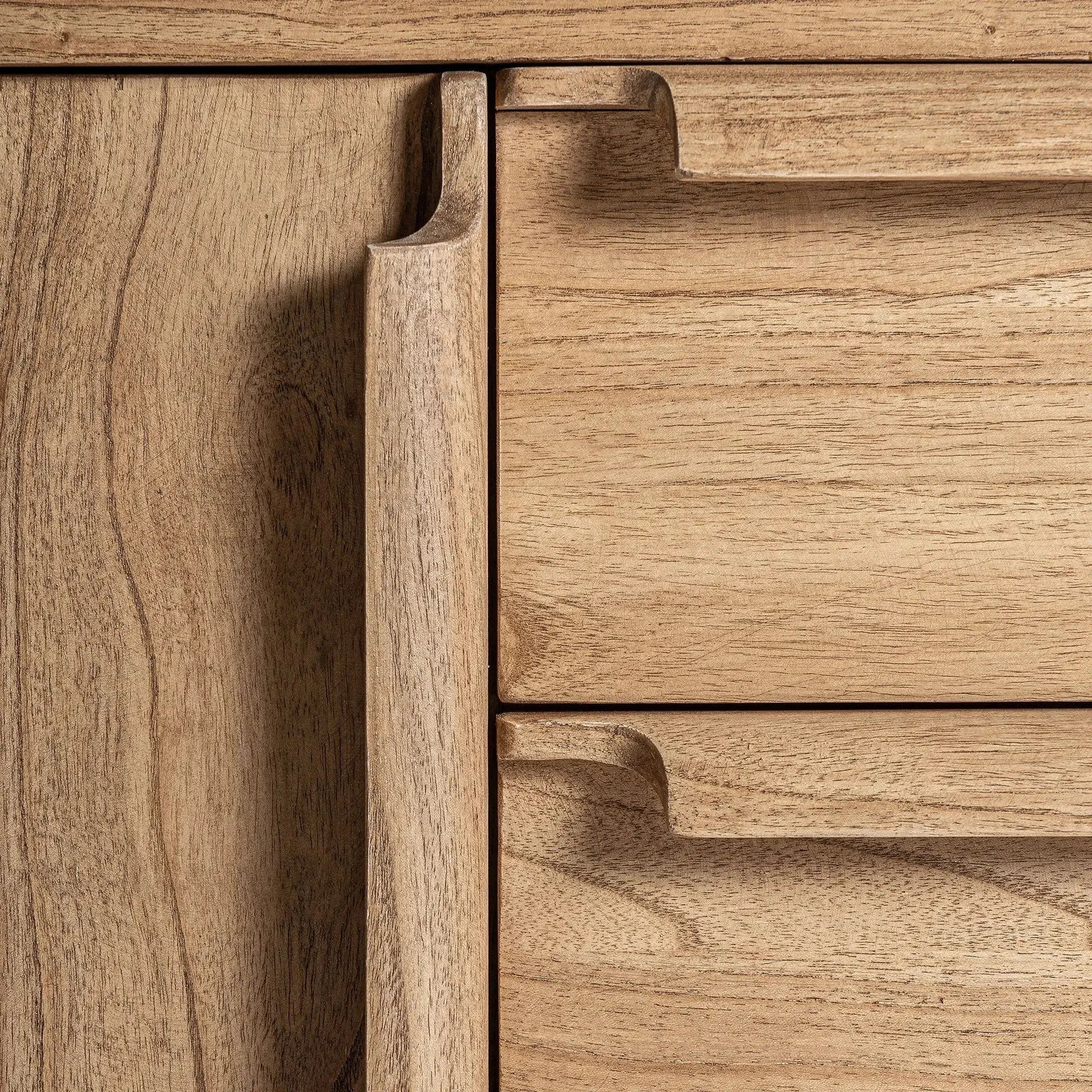 Buffet 2 Portes 3 Tiroirs en Bois de Mindi Brun NYRY - 180 cm KODU