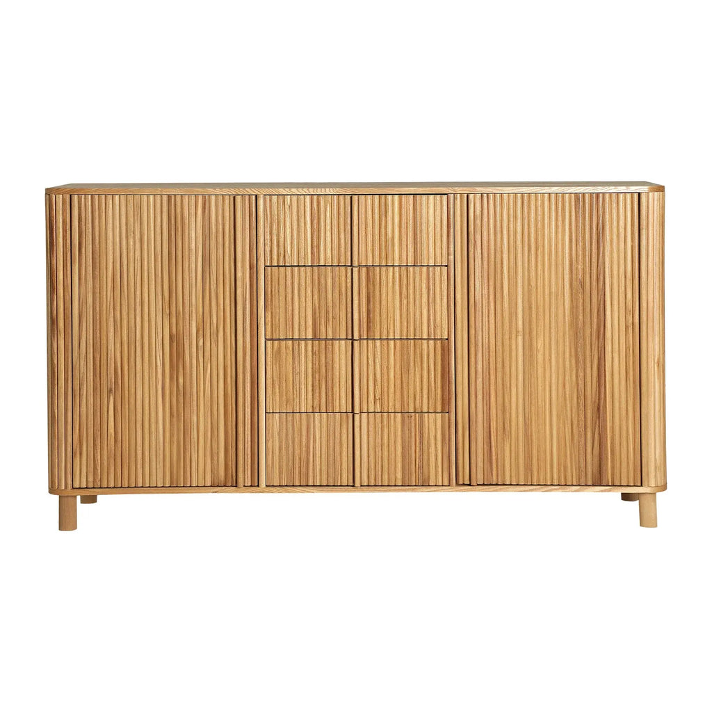 Buffet 2 Portes 4 Tiroirs en Bois SKAGEN - 160 cm KODU