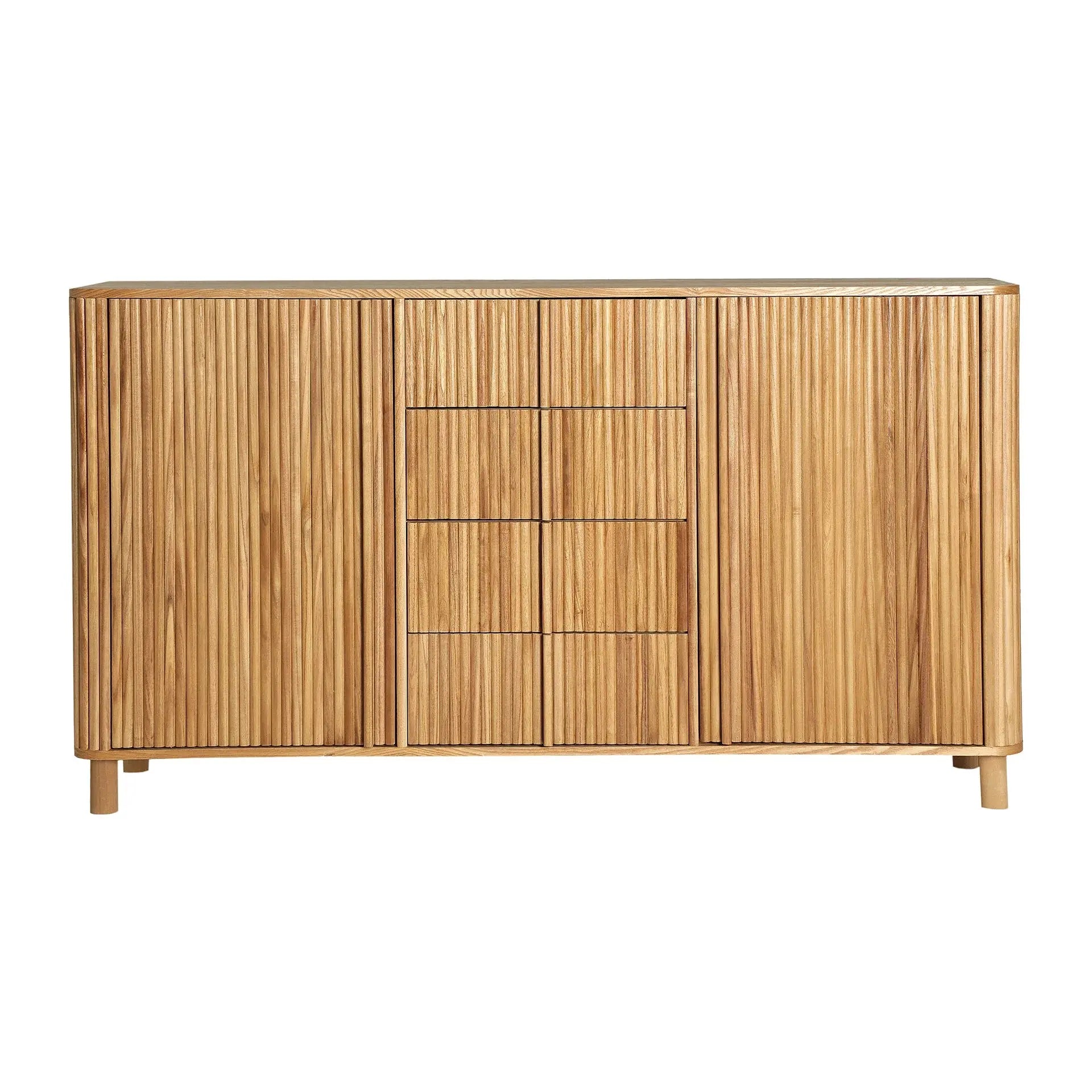 Buffet 2 Portes 4 Tiroirs en Bois SKAGEN - 160 cm KODU