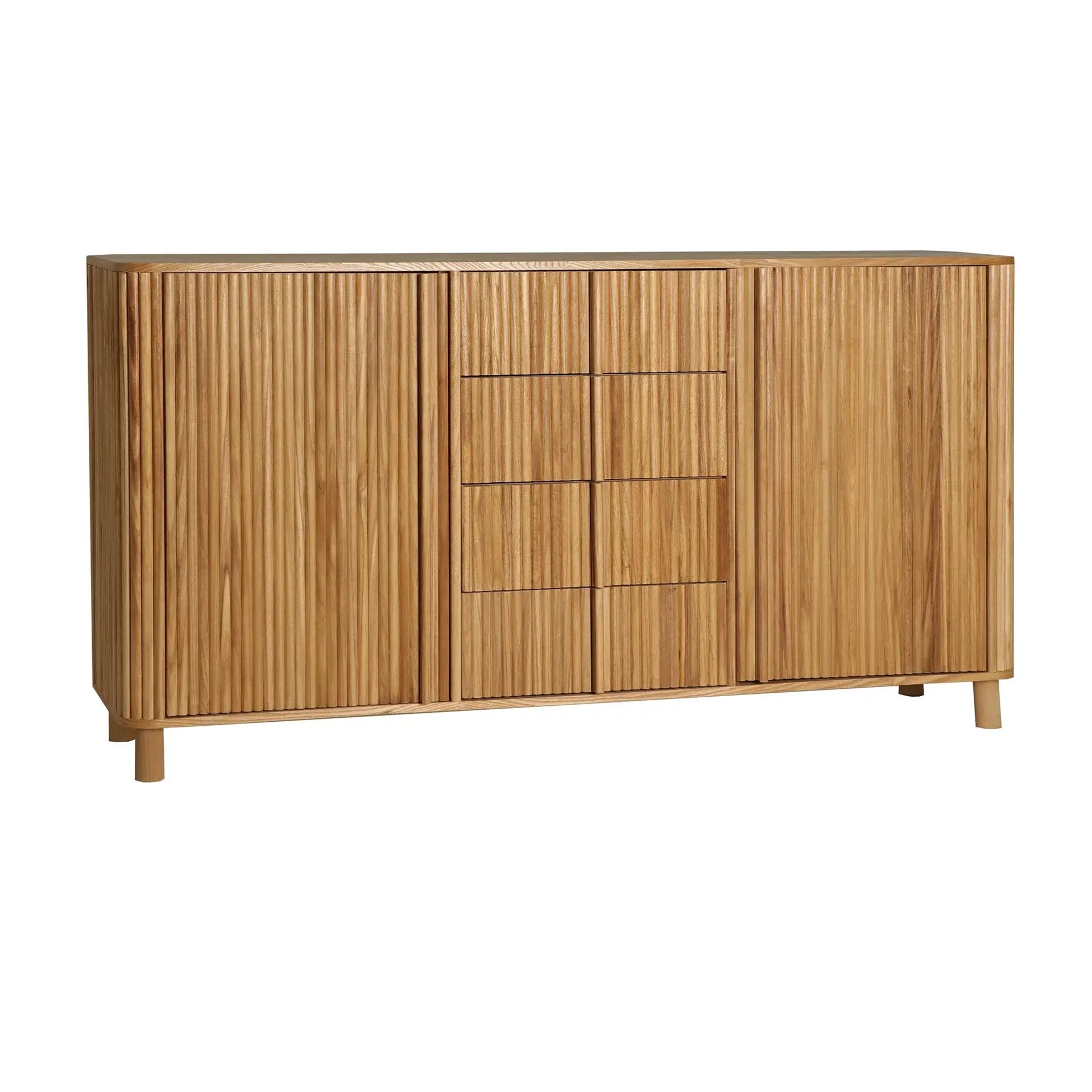Buffet 2 Portes 4 Tiroirs en Bois SKAGEN - 160 cm KODU