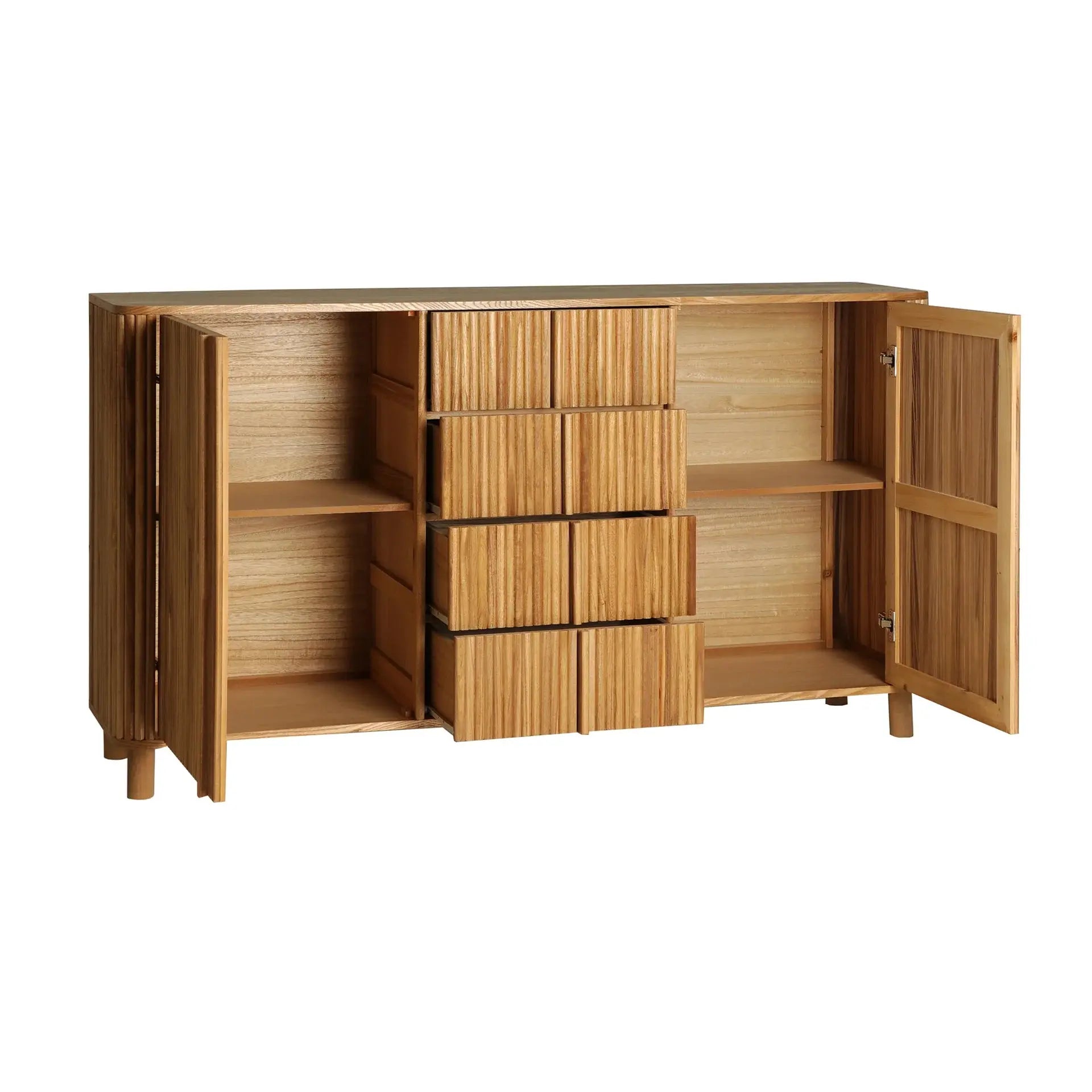 Buffet 2 Portes 4 Tiroirs en Bois SKAGEN - 160 cm KODU