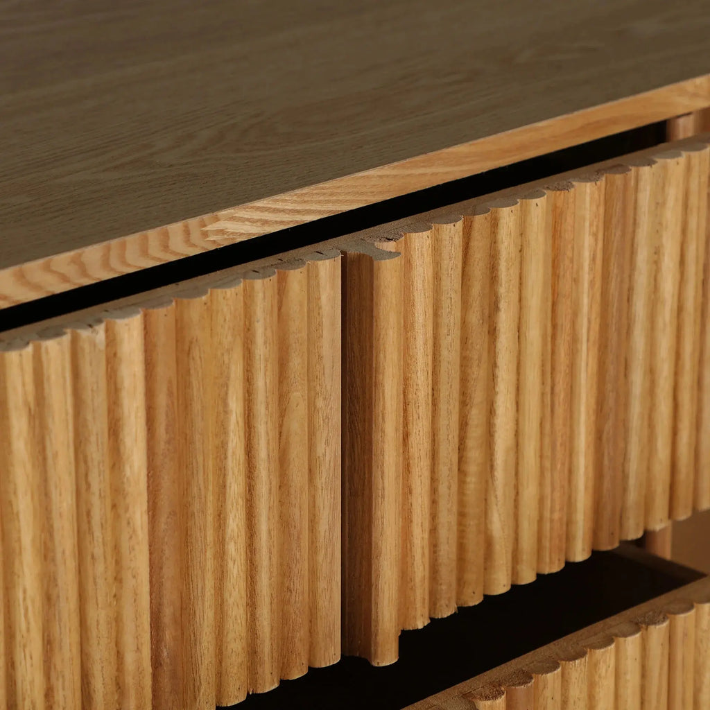 Buffet 2 Portes 4 Tiroirs en Bois SKAGEN - 160 cm KODU