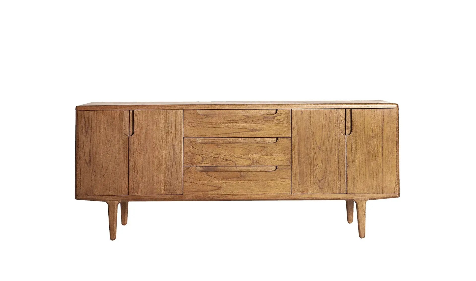 Buffet 4 Portes 3 Tiroirs en Bois de Mindi SLOUGH - 181 cm KODU