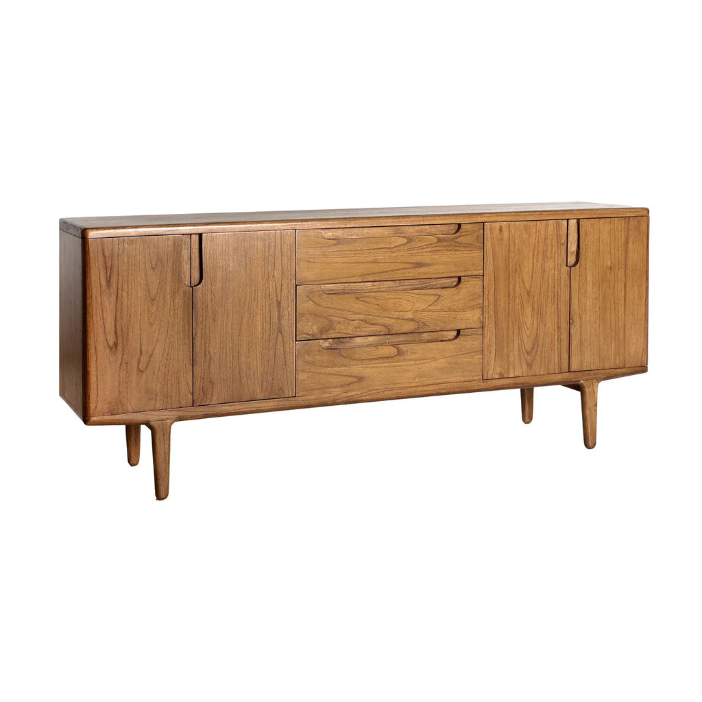 Buffet 4 Portes 3 Tiroirs en Bois de Mindi SLOUGH - 181 cm KODU