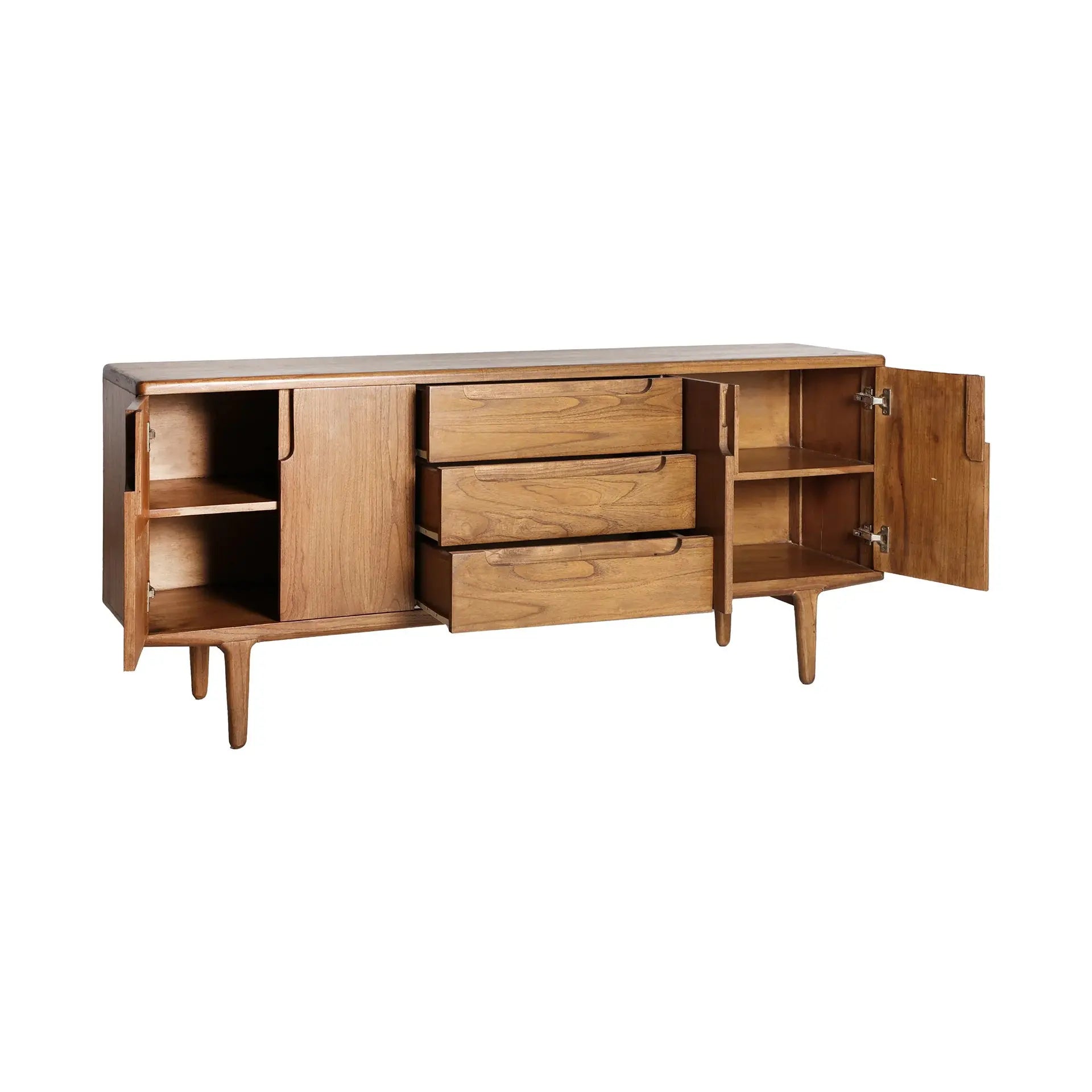 Buffet 4 Portes 3 Tiroirs en Bois de Mindi SLOUGH - 181 cm KODU