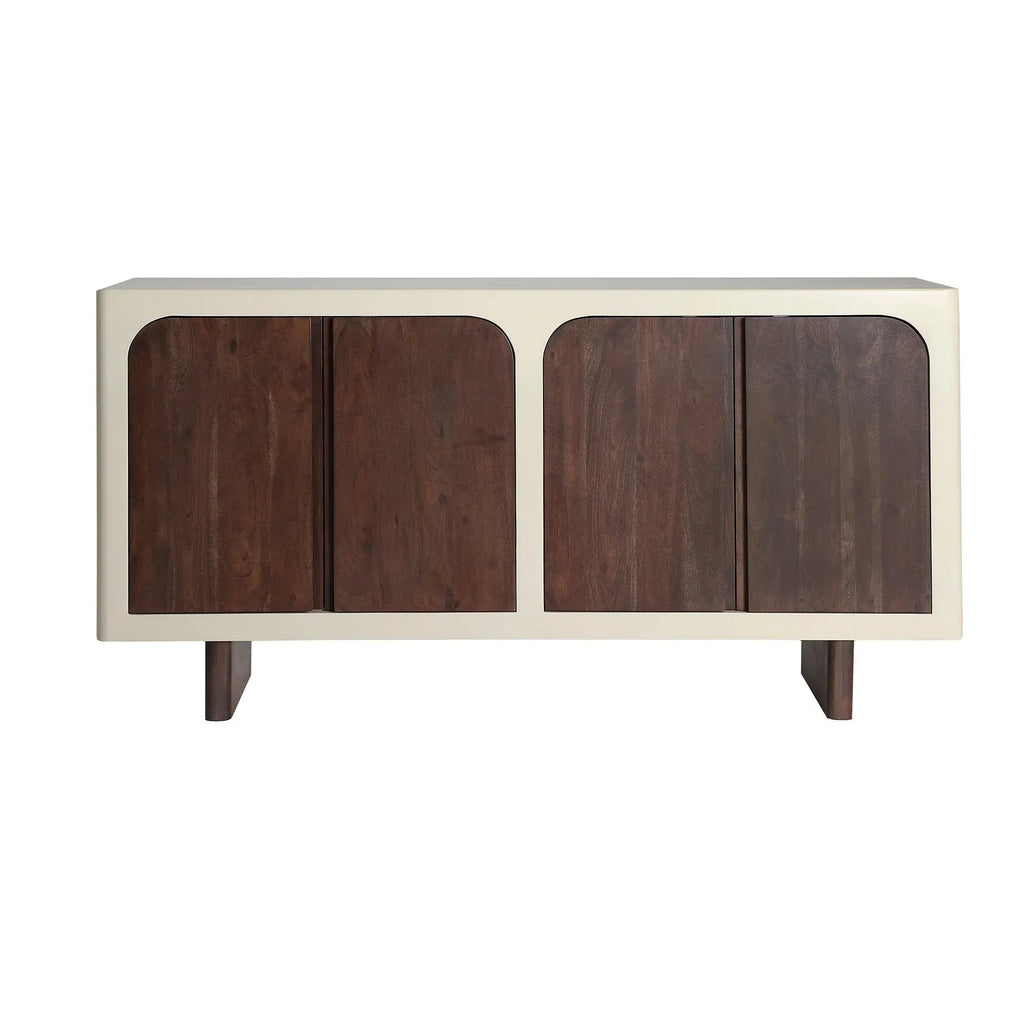 Buffet 4 Portes en Bois d'Acacia GLARIS - 160 cm KODU