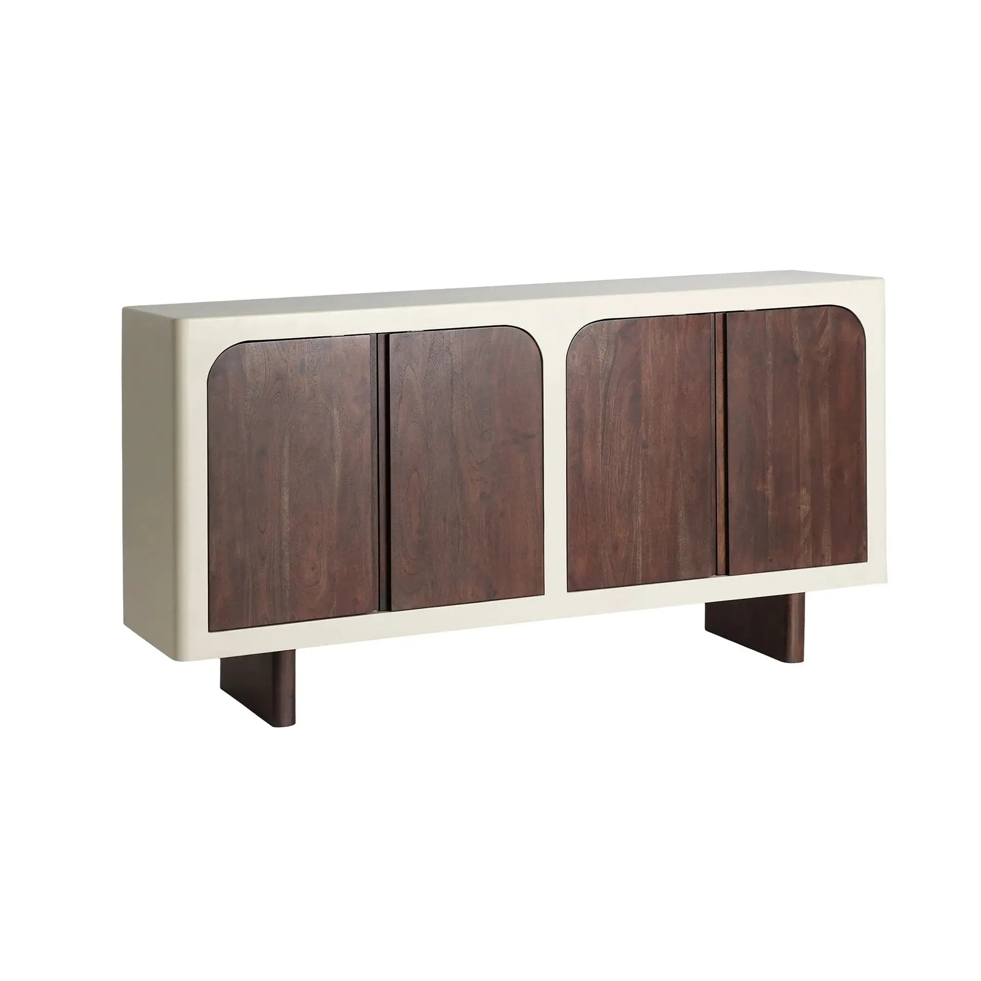 Buffet 4 Portes en Bois d'Acacia GLARIS - 160 cm KODU