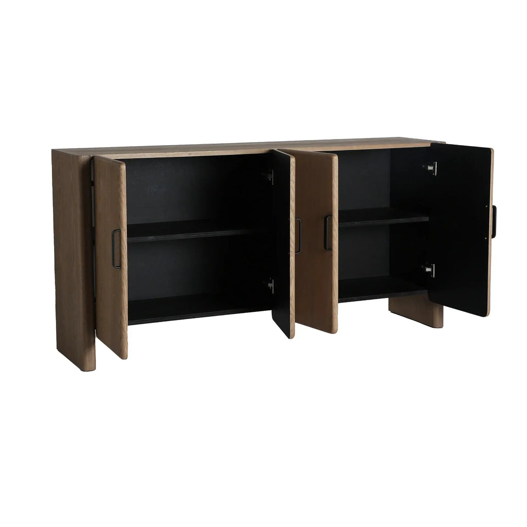 Buffet 4 Portes en Bois de Frêne BUSK - 160 cm KODU