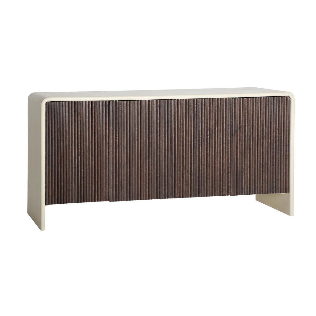 Buffet 4 Portes en Bois de Manguier Brun MILHAR -  160 cm KODU