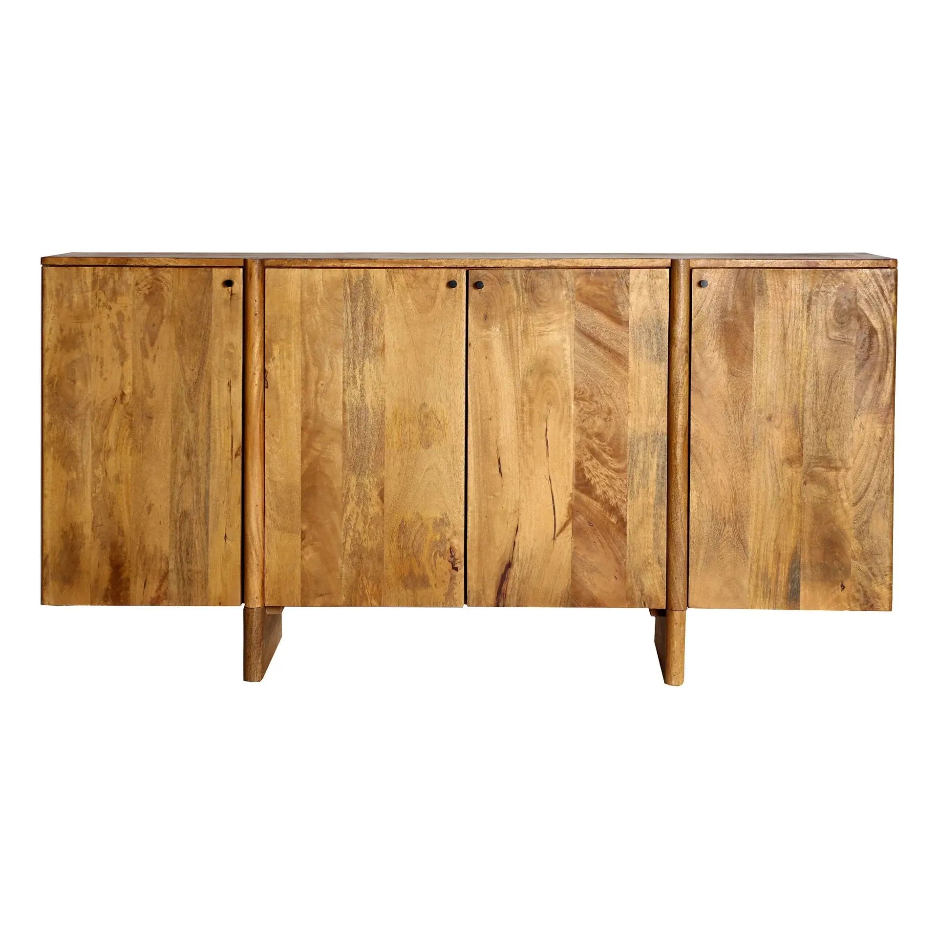 Buffet 4 Portes en Bois de Manguier Marron KOIGI - 170 cm KODU