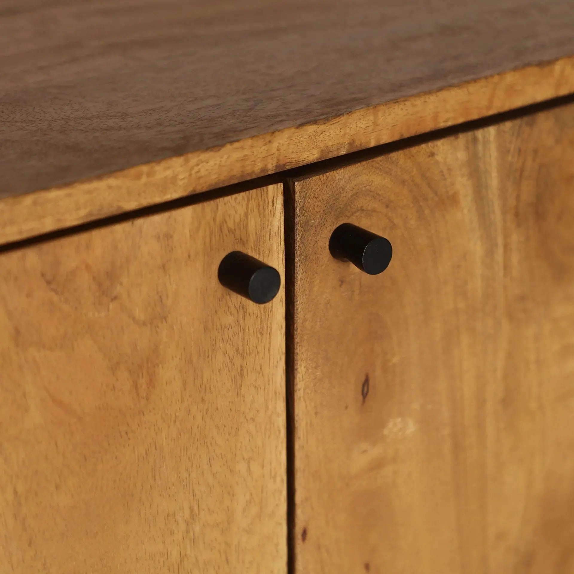Buffet 4 Portes en Bois de Manguier Marron KOIGI - 170 cm KODU