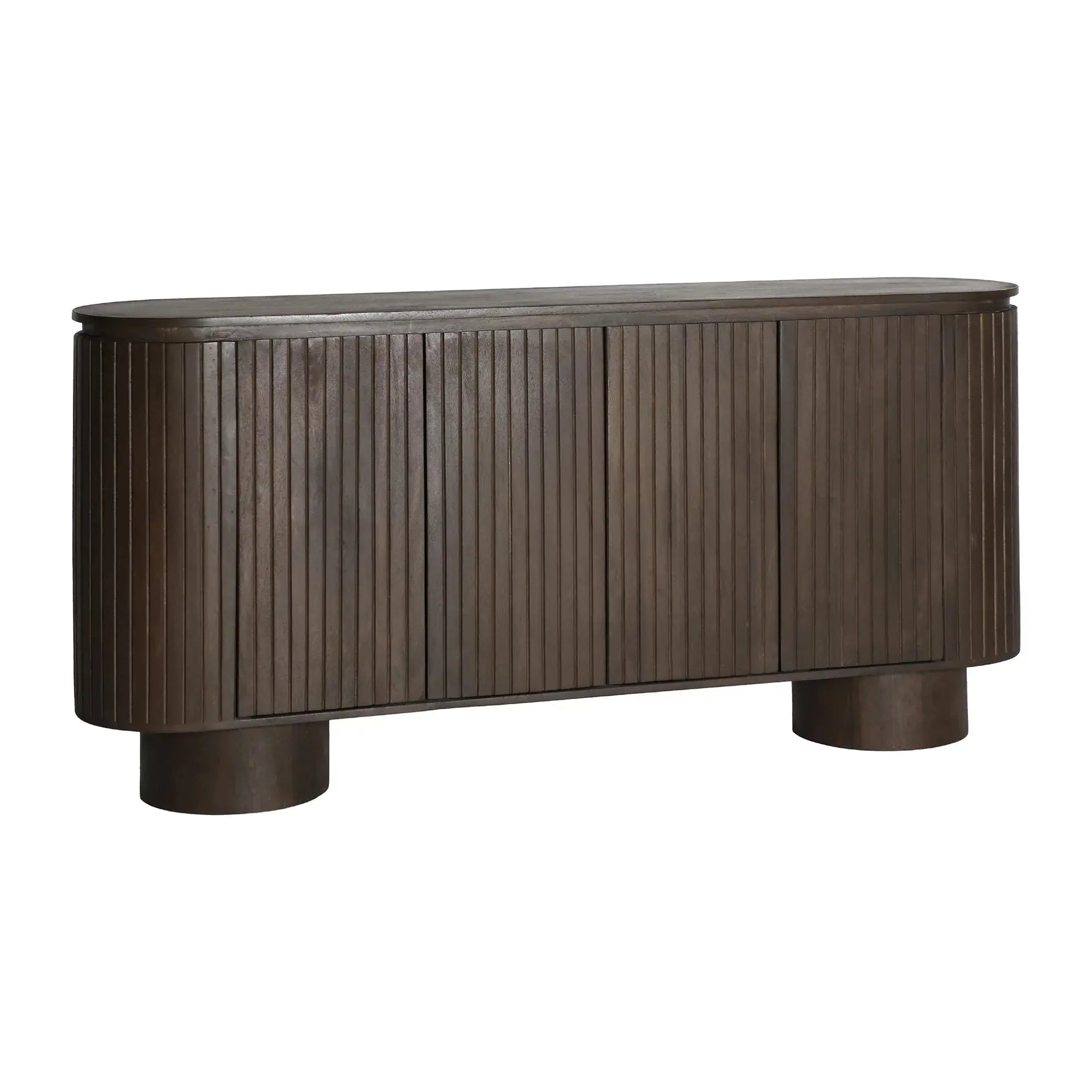 Buffet 4 Portes en Bois de Manguier Marron KOLGA - 180 cm KODU