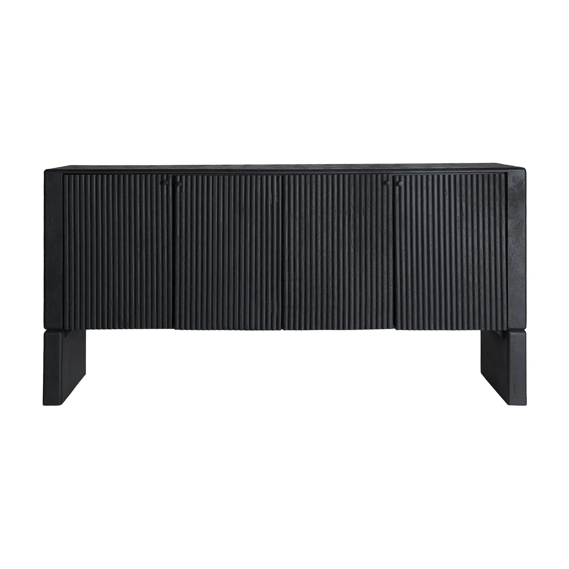 Buffet 4 Portes en Bois de Manguier Noir WEIDA - 175 cm KODU