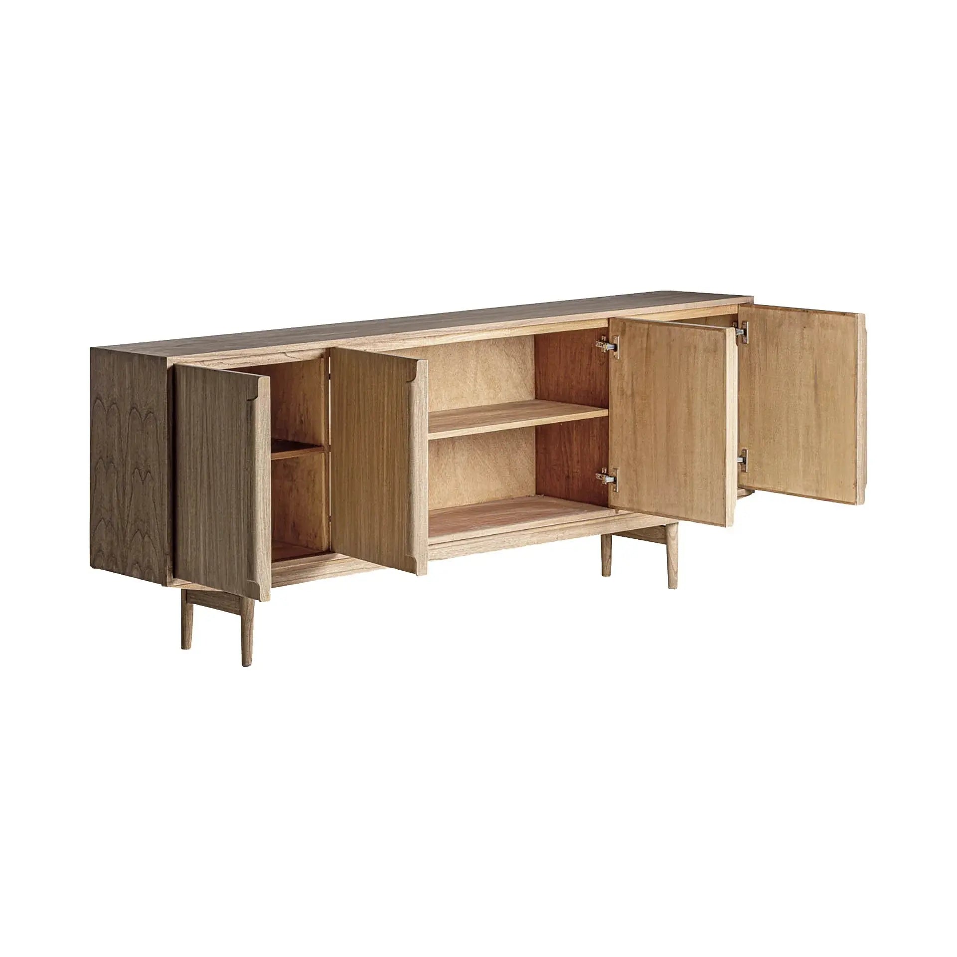 Buffet 4 Portes en Bois de Mindi Brun NYRY - 200 cm KODU