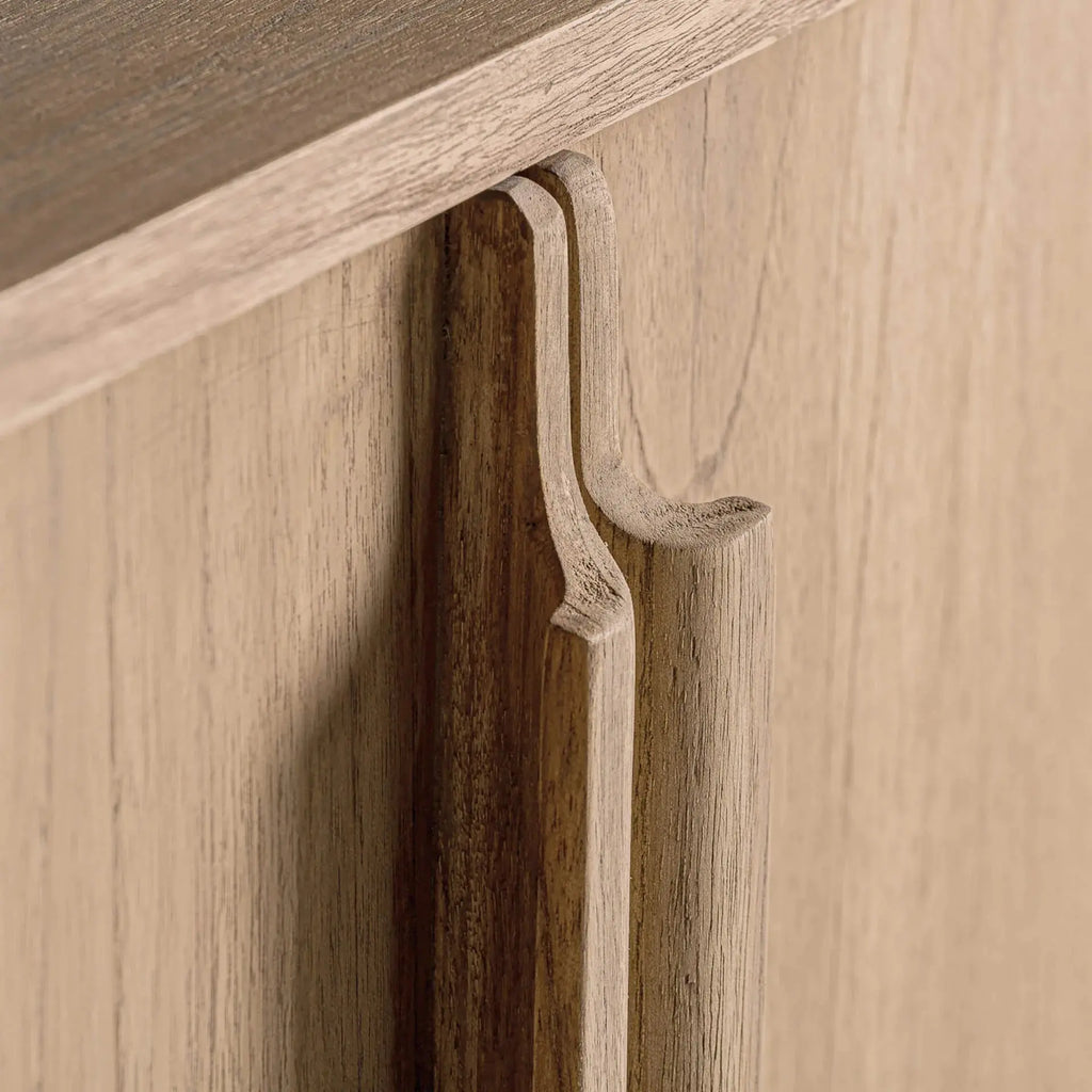 Buffet 4 Portes en Bois de Mindi Brun NYRY - 200 cm KODU