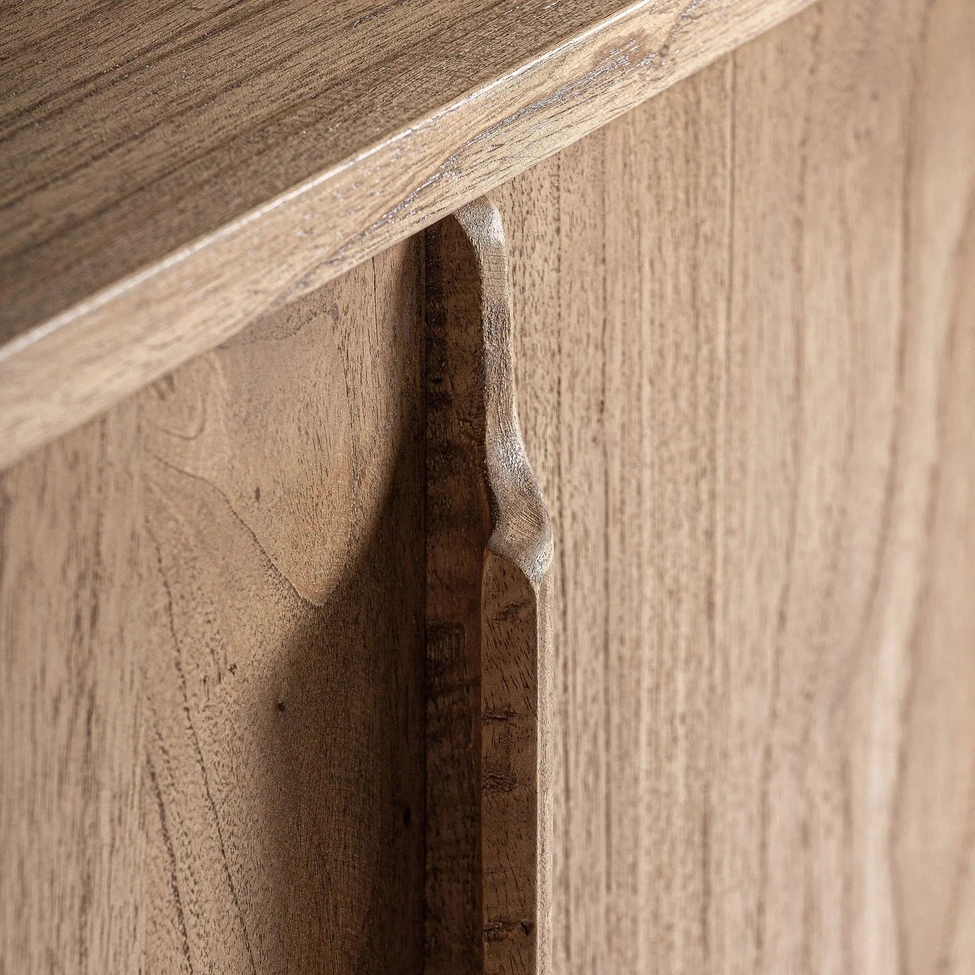 Buffet 4 Portes en Bois de Mindi Marron NYRY - 130 cm KODU