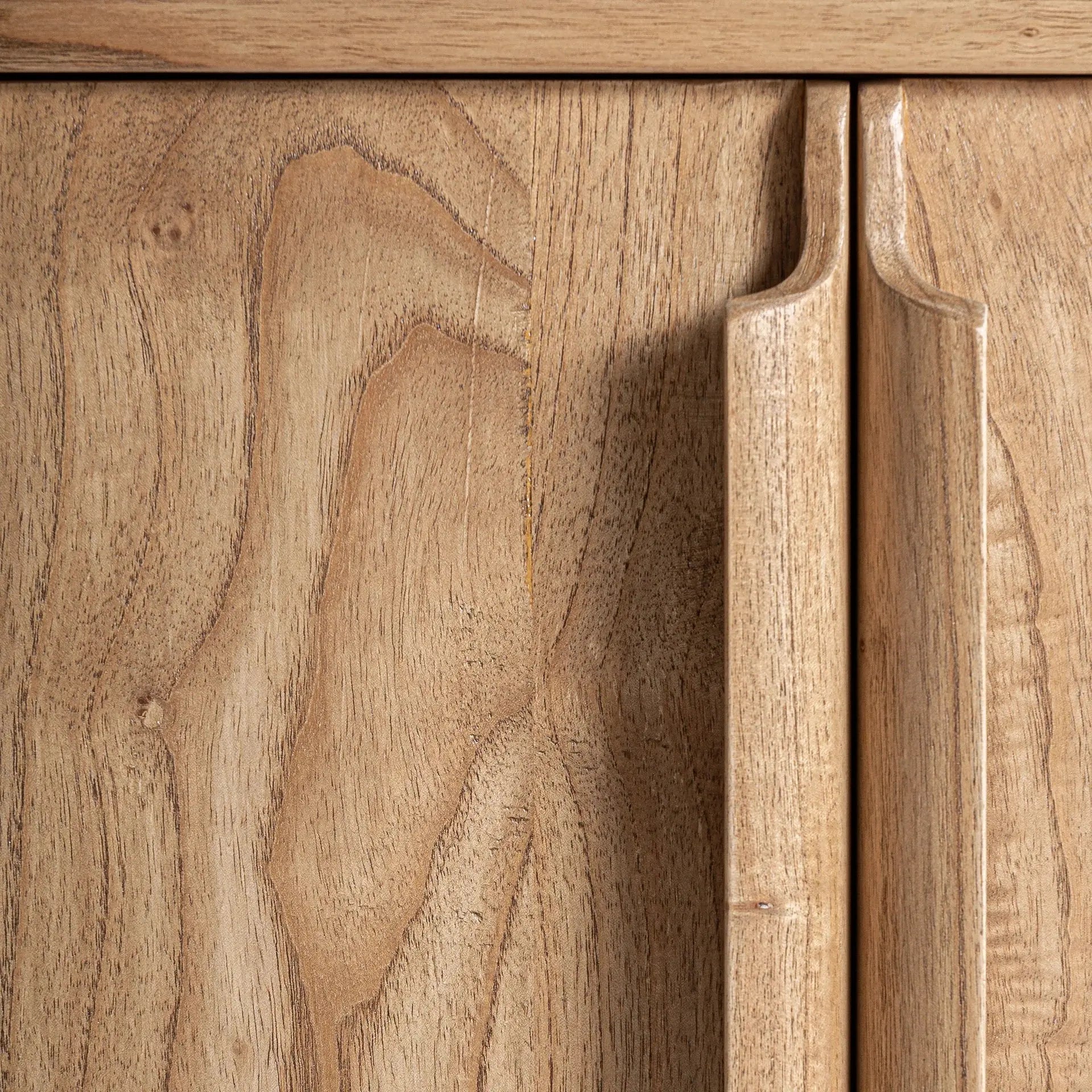 Buffet 4 Portes en Bois de Mindi Marron NYRY - 130 cm KODU