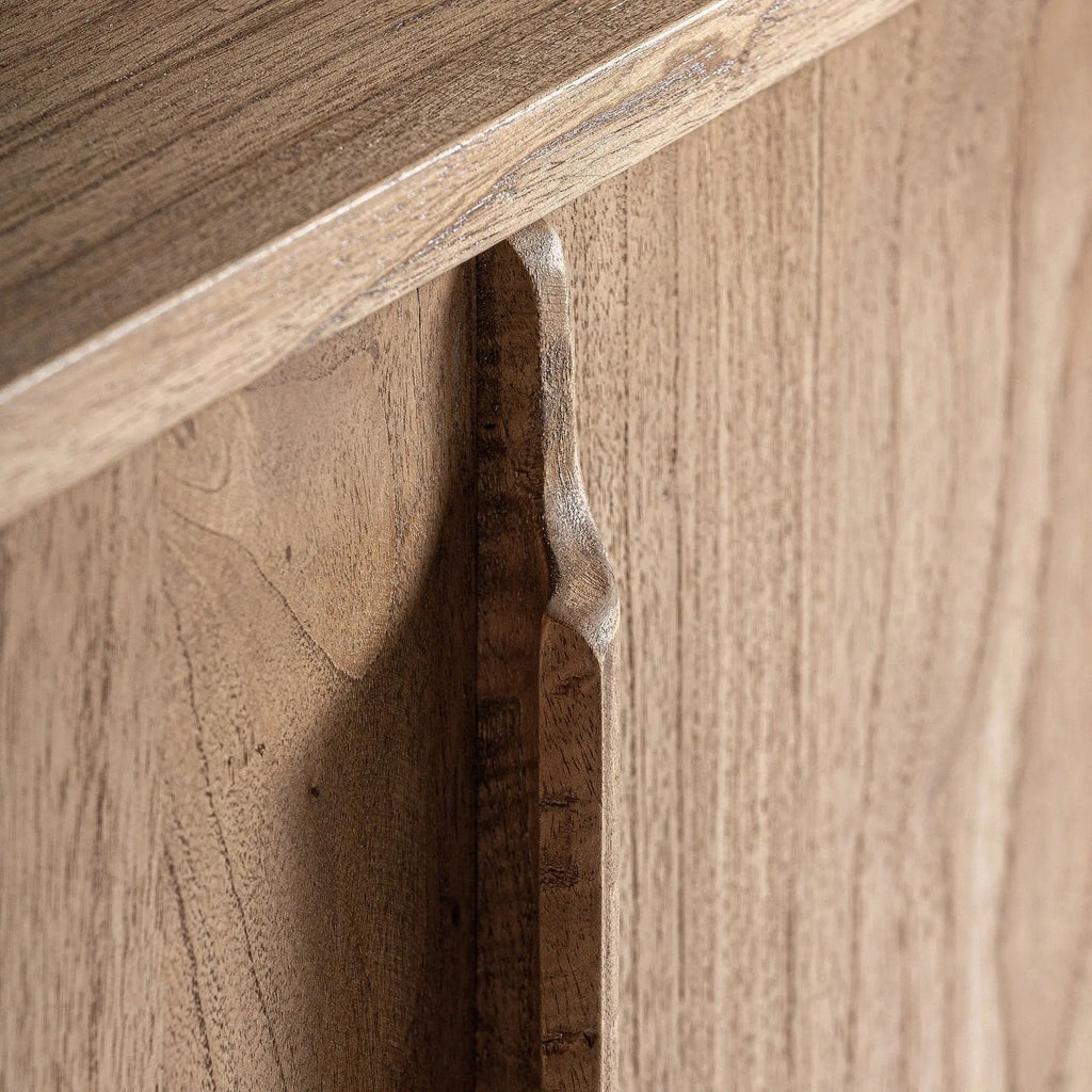 Buffet 4 Portes en Bois de Mindi Marron NYRY - 130 cm KODU
