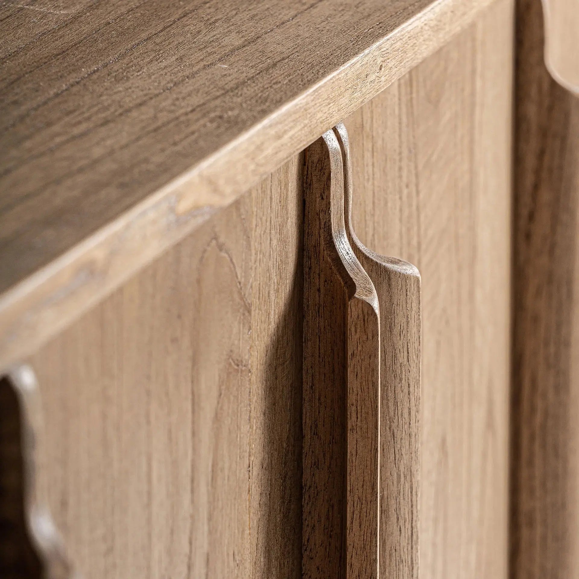 Buffet 4 Portes en Bois de Mindi Marron NYRY - 130 cm KODU