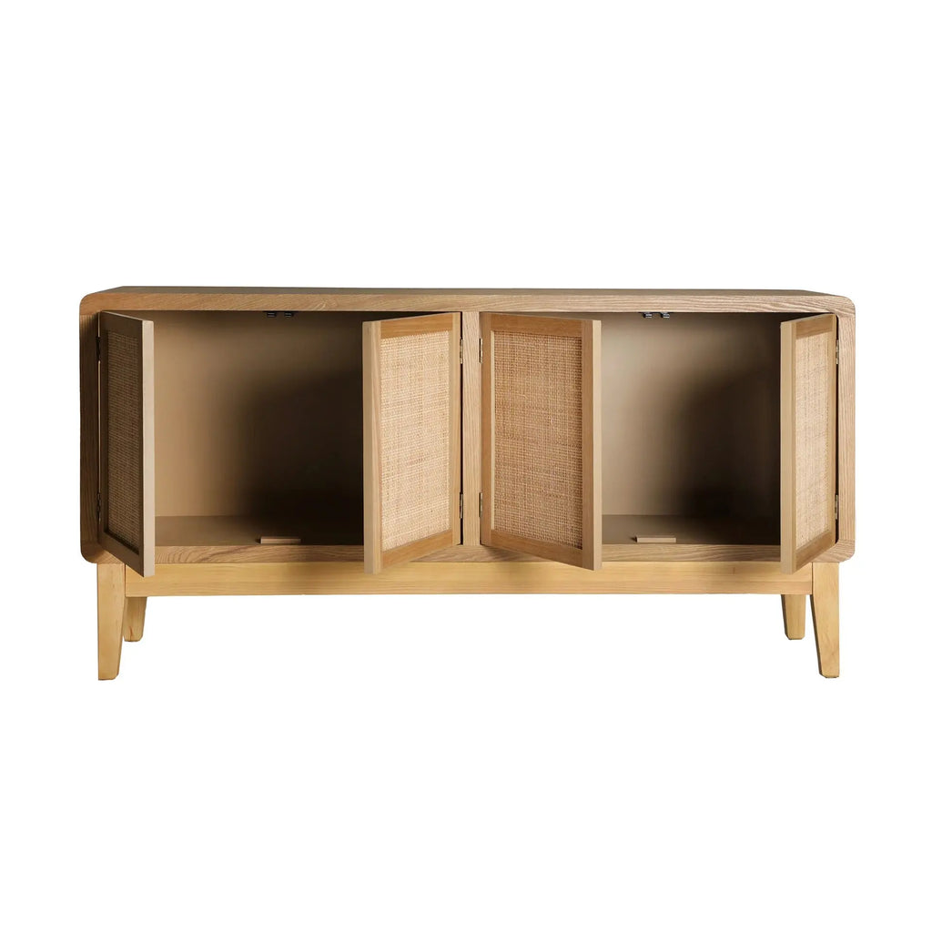 Buffet 4 Portes en Bois de Sapin DOAZIT - 160 cm KODU