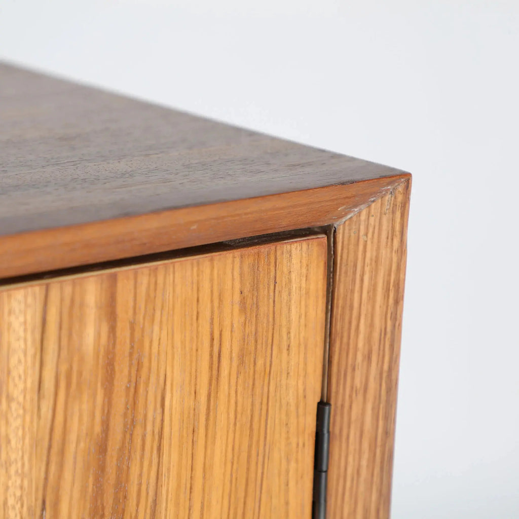 Buffet 4 Portes en Bois de Sapin et Métal LAURIS - 180 cm KODU