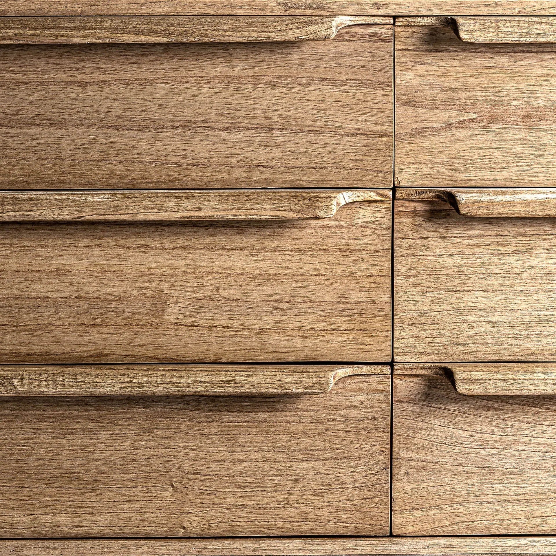 Buffet 6 Tiroirs en Bois de Mindi Brun NYRY - 150 cm KODU