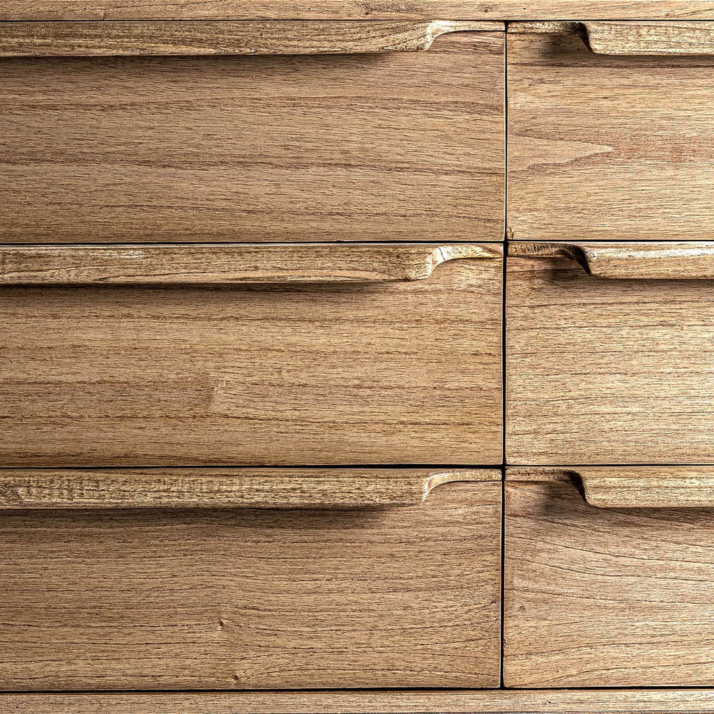 Buffet 6 Tiroirs en Bois de Mindi Brun NYRY - 150 cm KODU