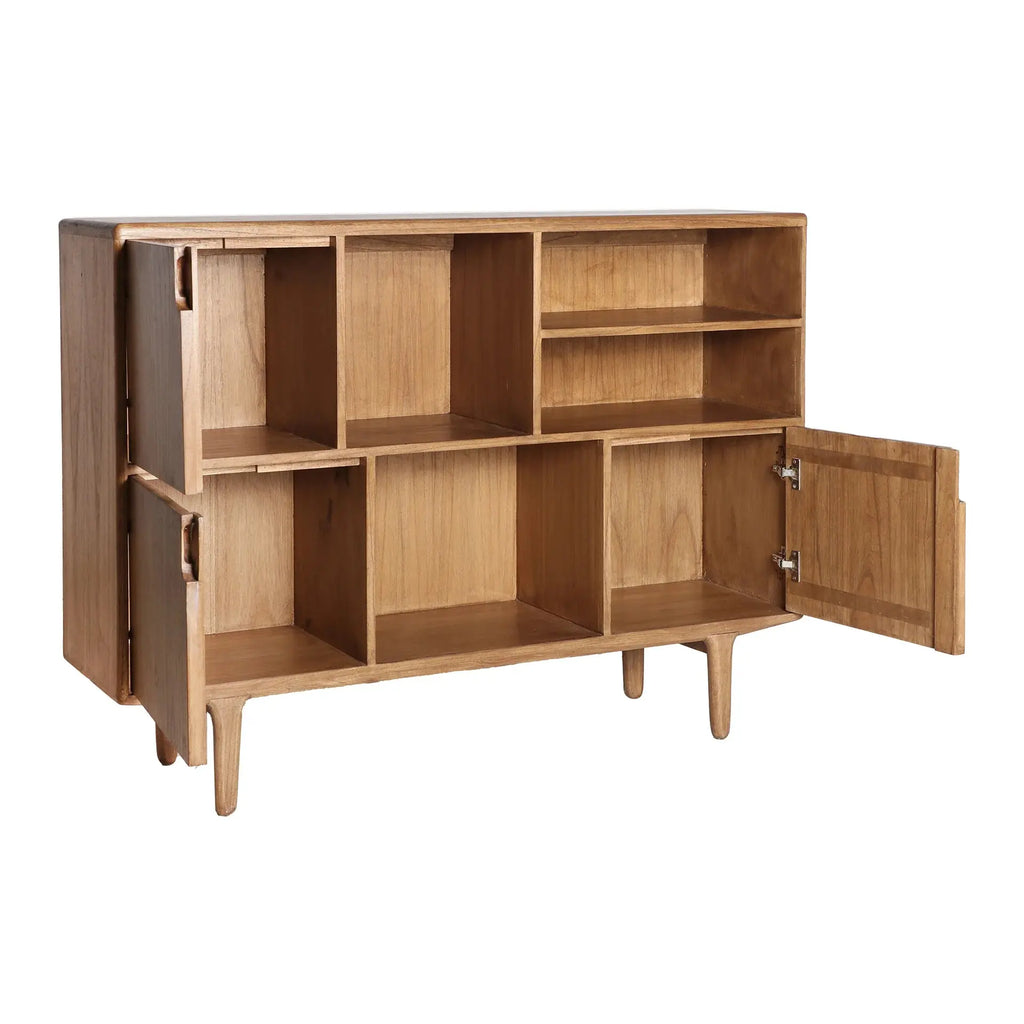 Buffet Haut 3 Portes en Bois de Mindi Marron SLOUGH - 150 cm KODU