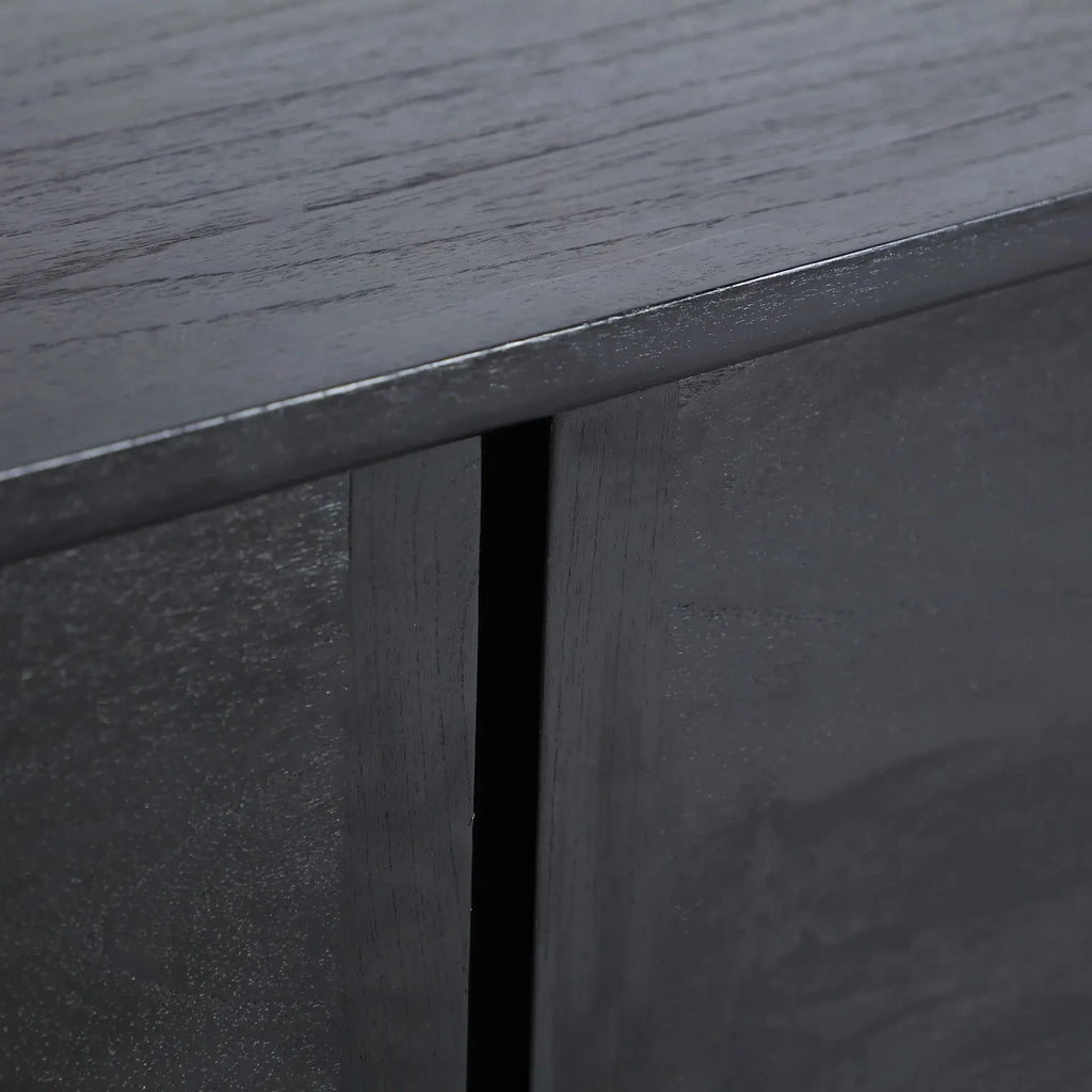 Buffet en Bois de Mindi Noir DEMMIN - 180 cm KODU